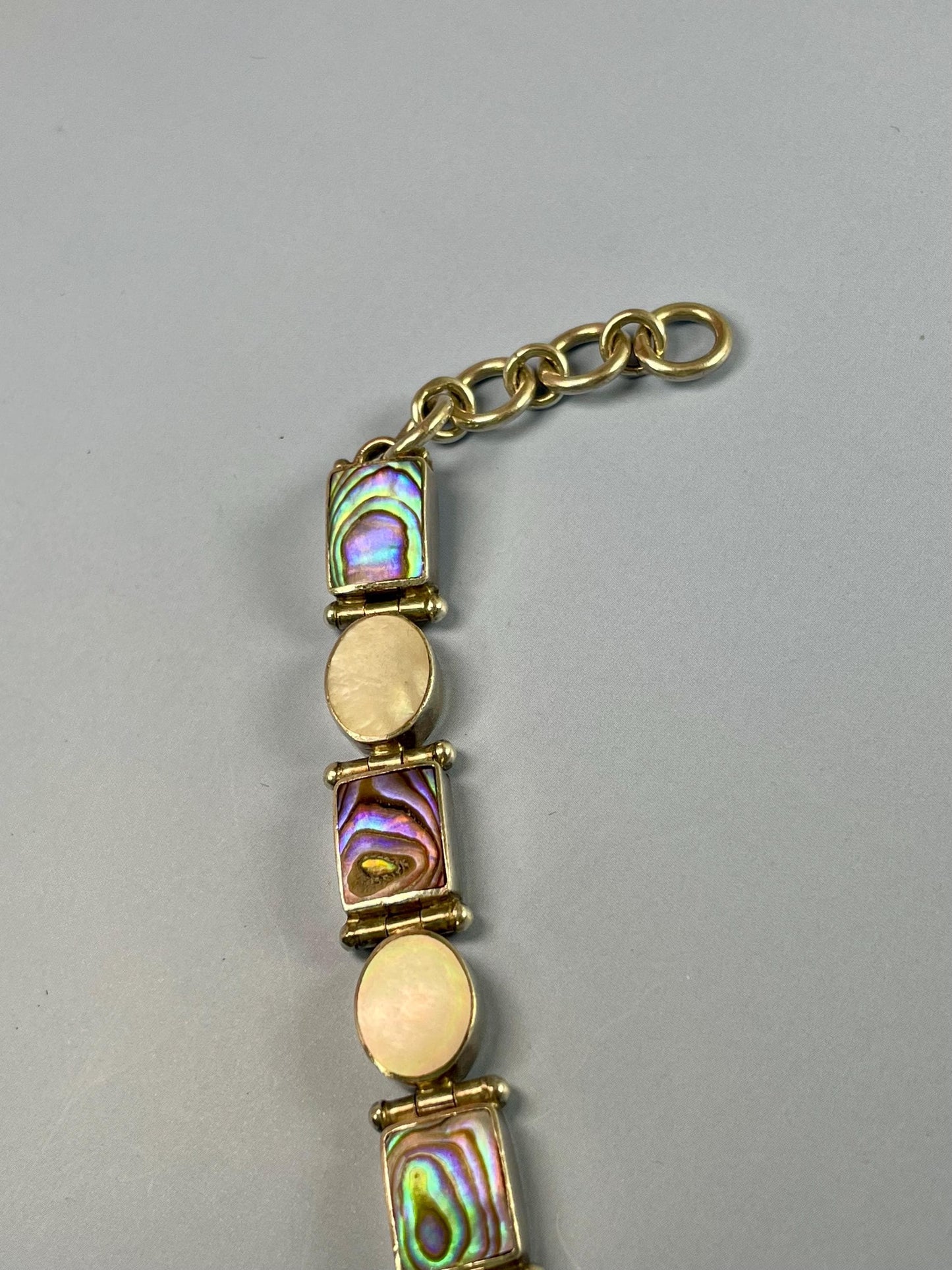 Stunning Abalone and Sterling Silver Bracelet