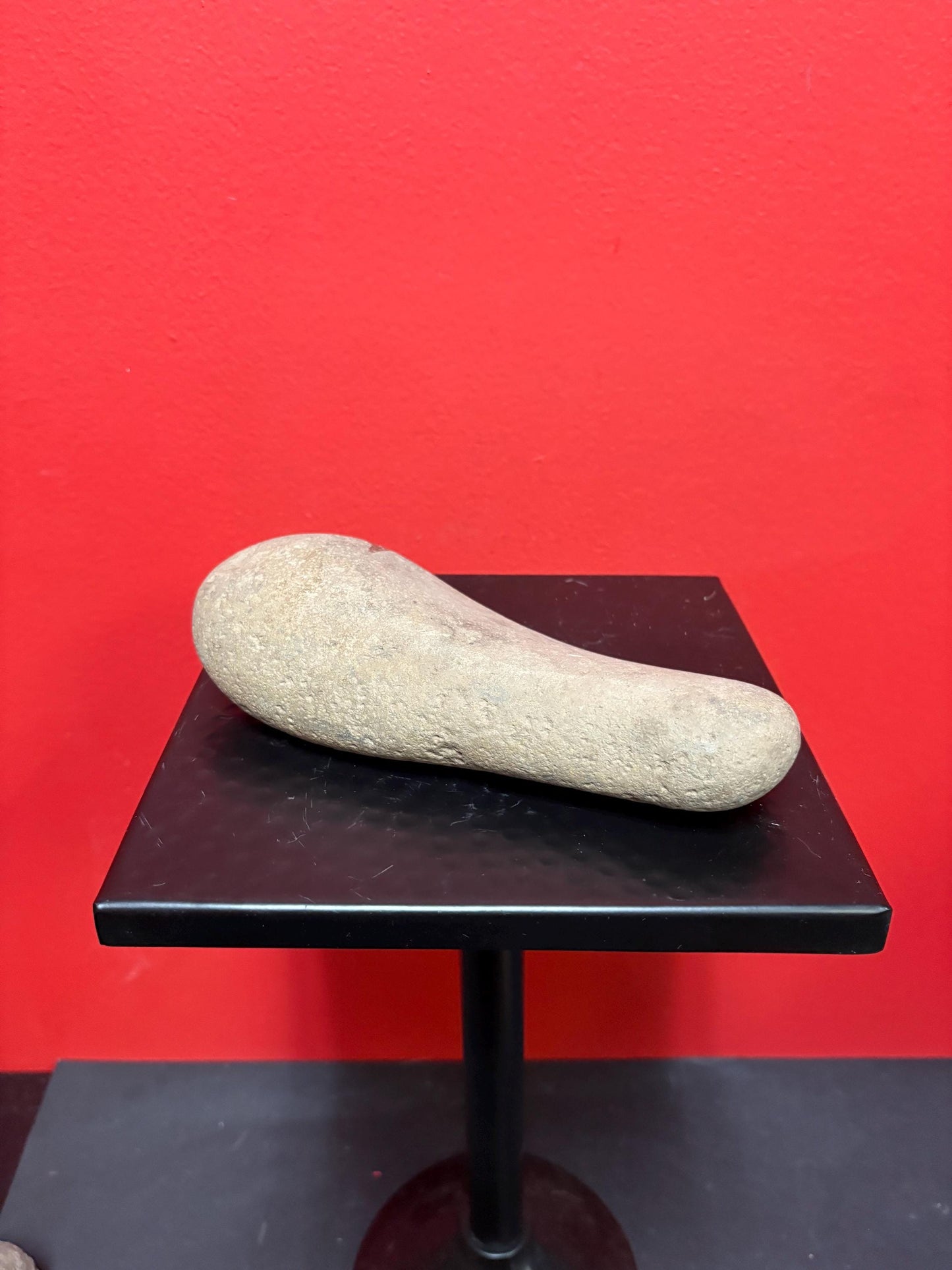 7 inch high authentic antique indigenous first nations Pacific Northwest Coast stone  plummet tool  from Vancouver Island collection