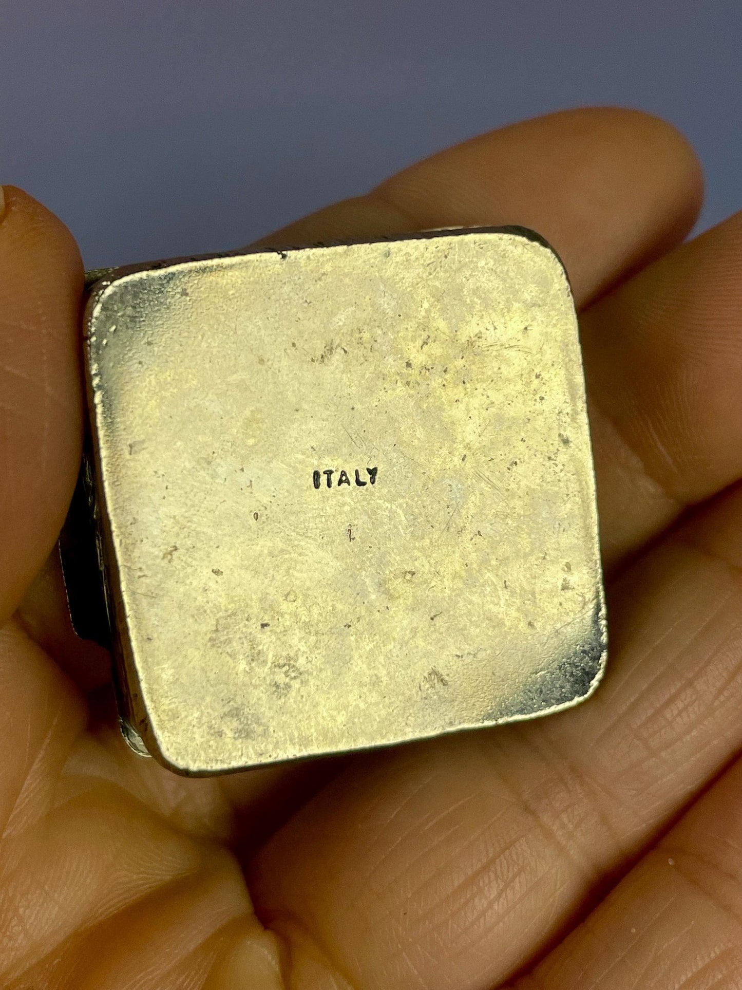 Antique Italian untested Silver box  1.25 inches  good value