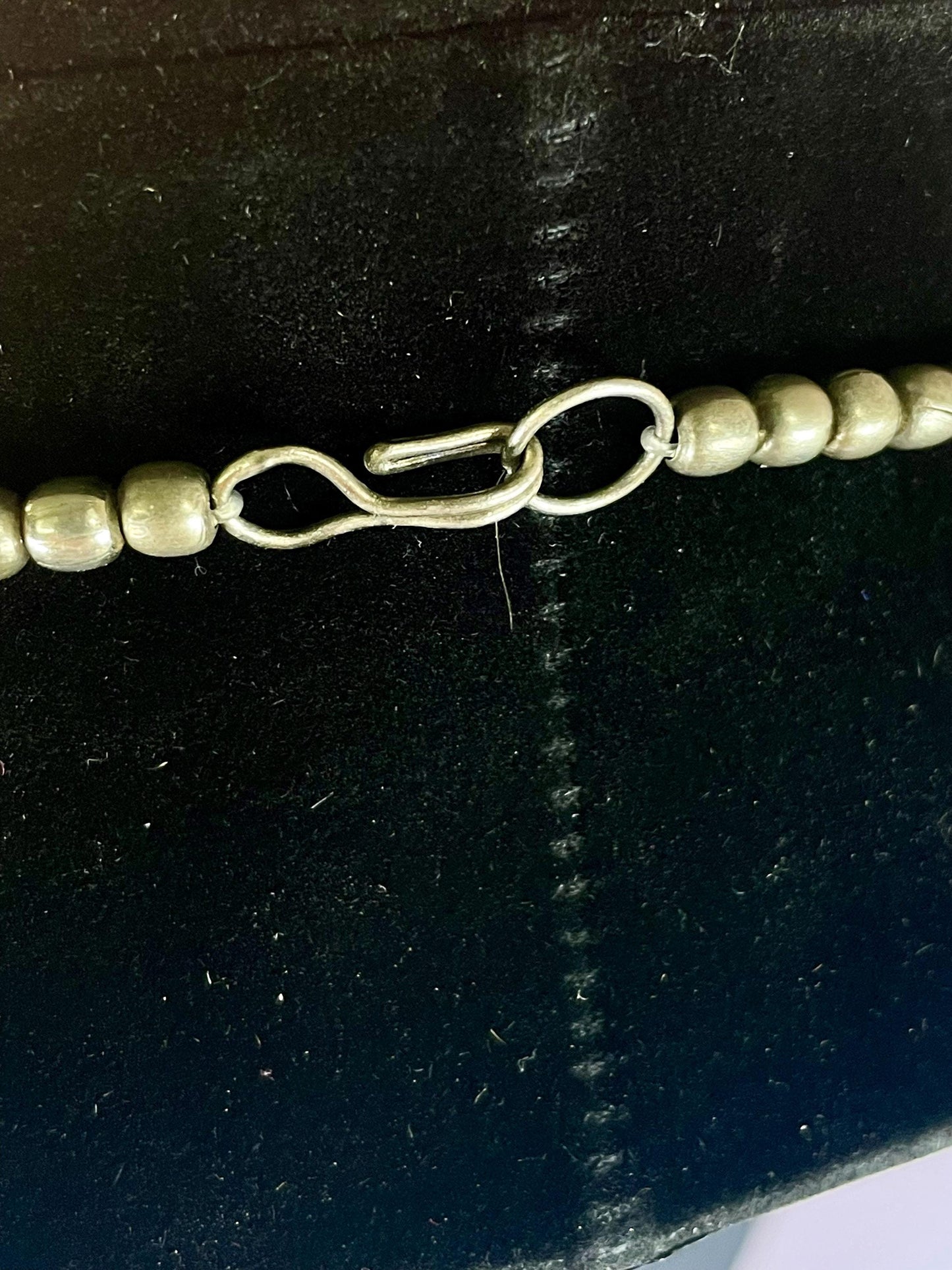 Lovely approximately 24.5 inch long untested silver and beaded necklace  great quality, and look and perfect gift