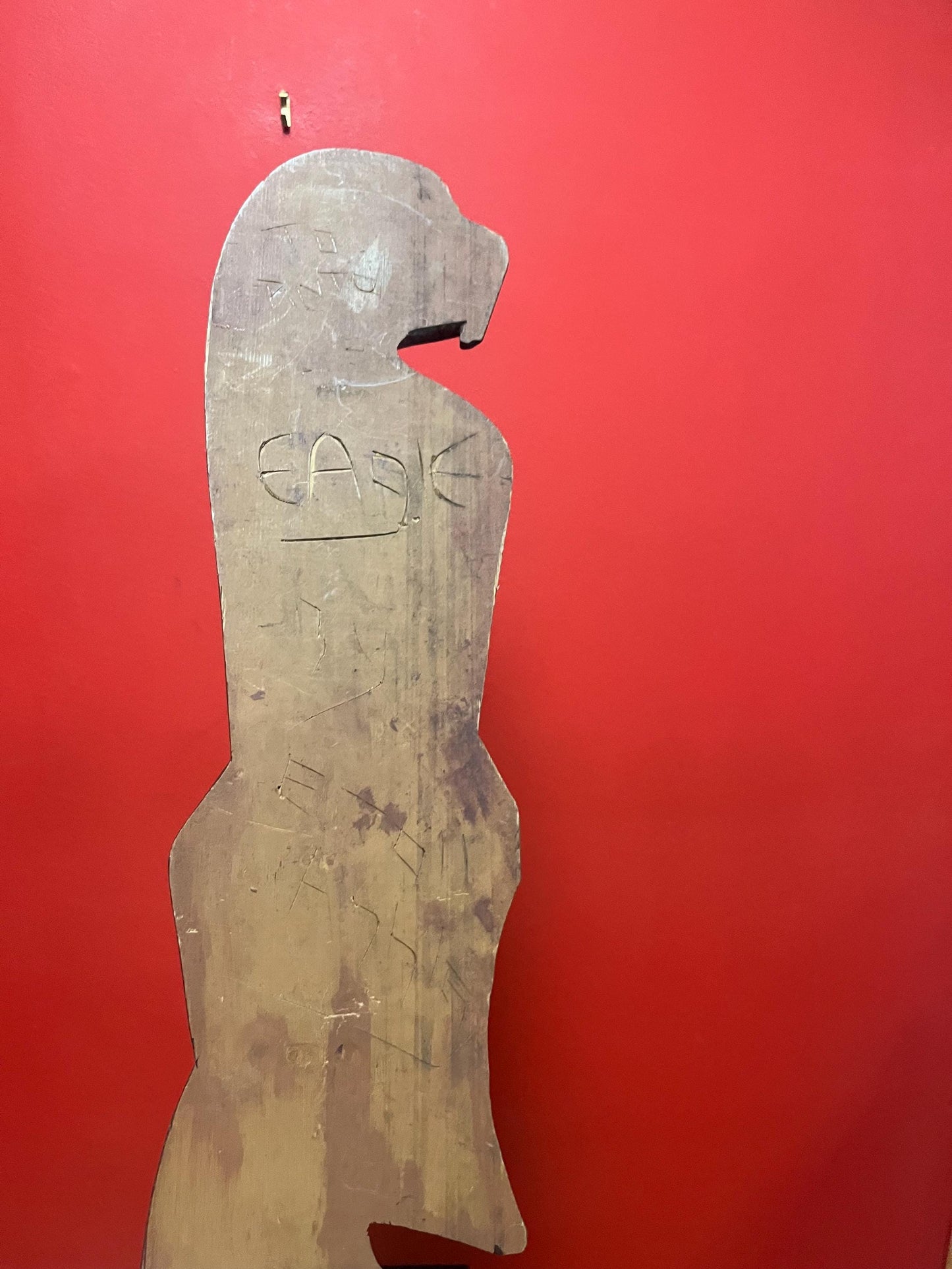 Beautiful indigenous first nations Pacific Northwest Coast Eagle Salmon plaque  30 inches long  great detail  signed EITOLL ASHLEY