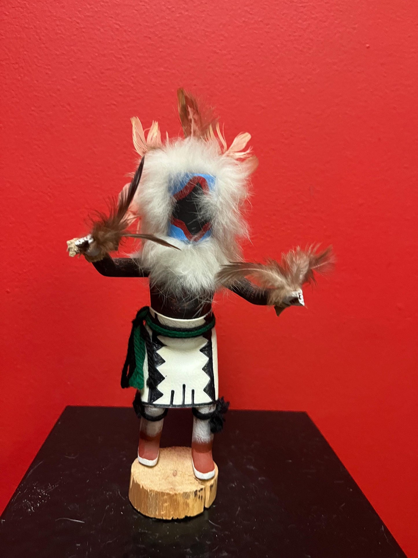 8 inch hopi kachina doll  signed   cracked base otherwise great condition   wow