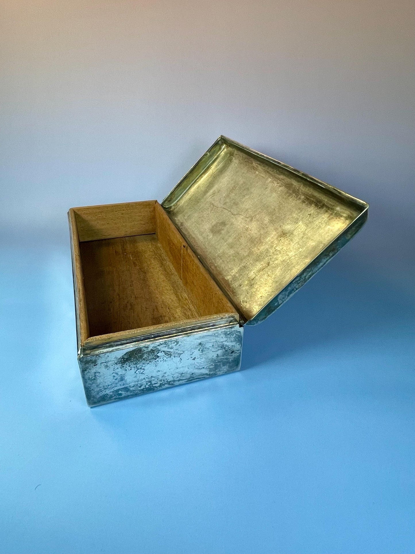 Cool Vintage Silver Plated Box  Engraved  1967  American military piece