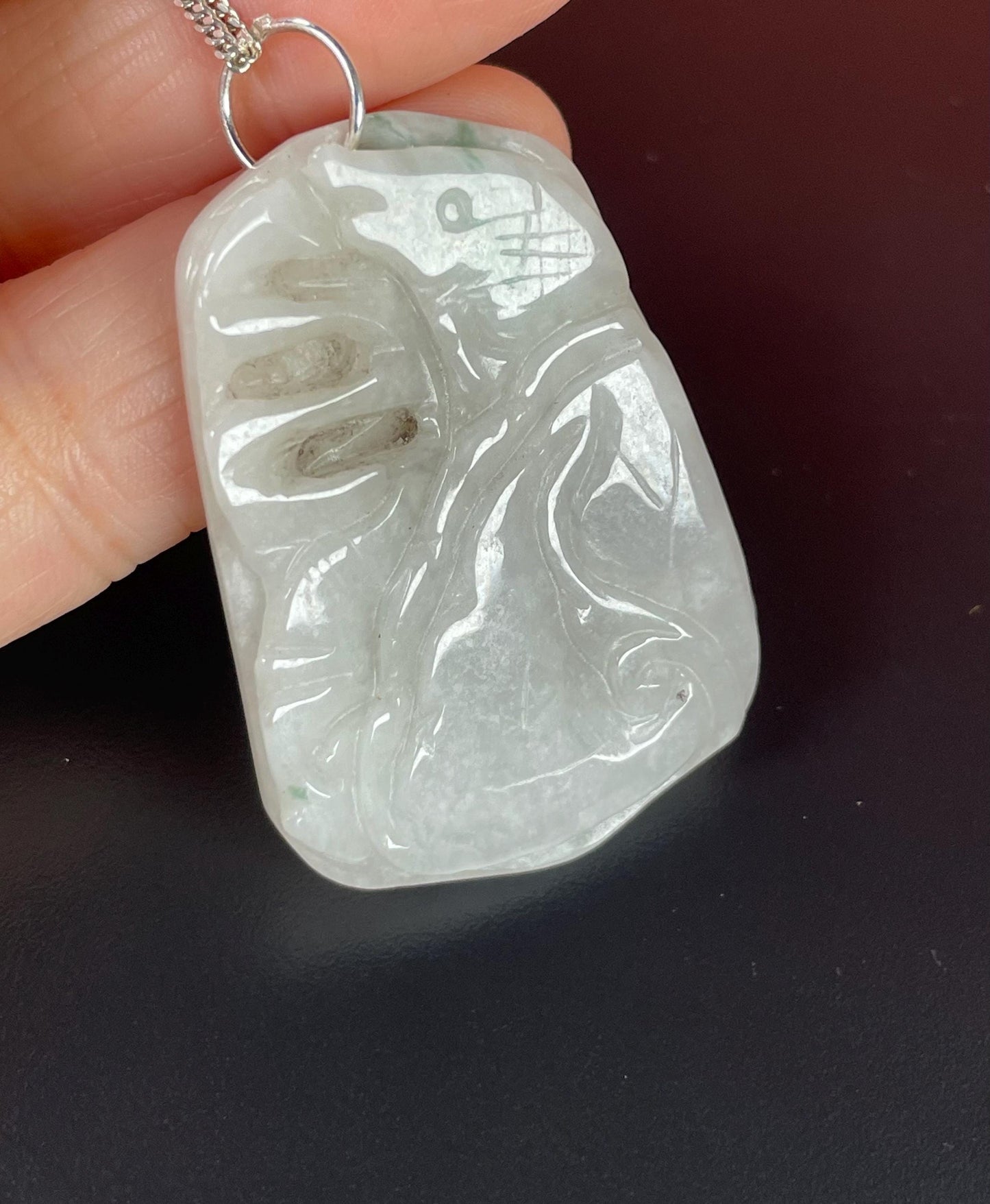 Chinese Jade pendant  17.75 inch Necklace
