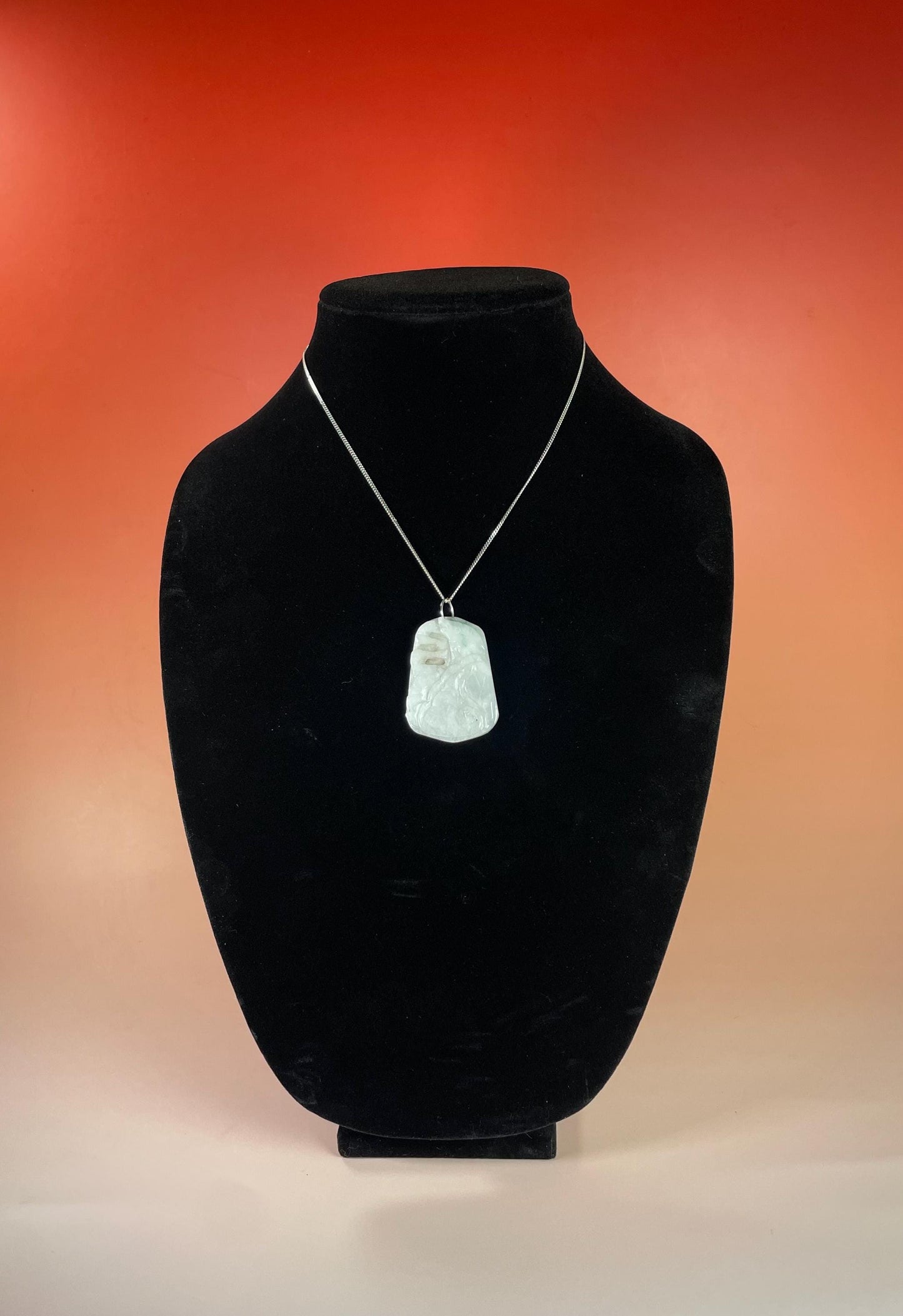 Chinese Jade pendant  17.75 inch Necklace