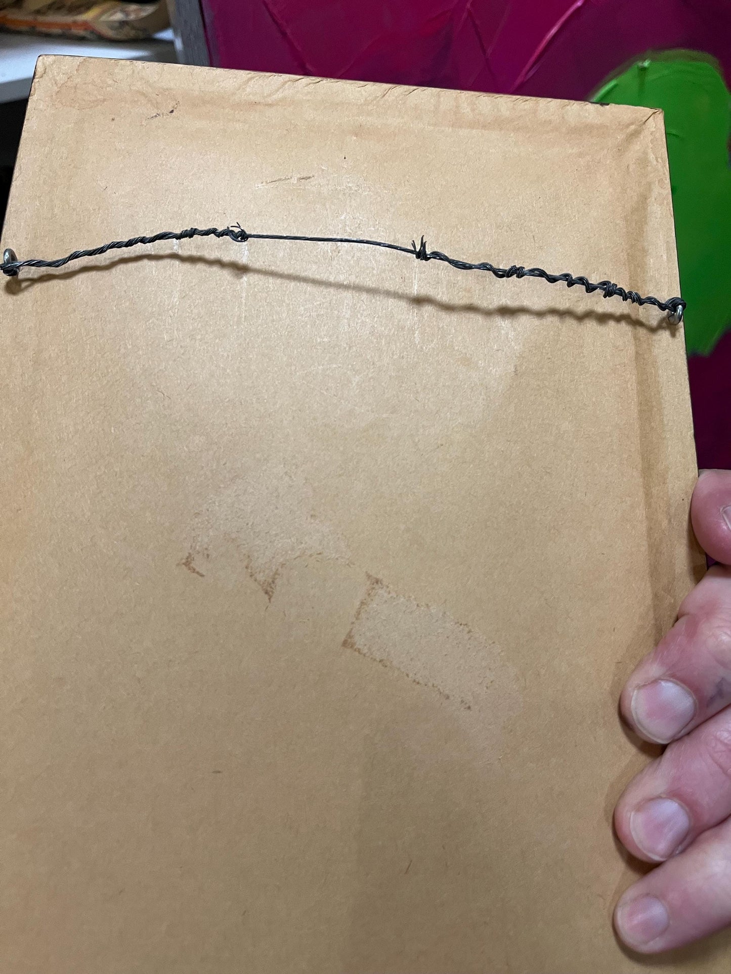 Beautiful 12 x 7 original painting on paper  signed in nice frame  mid century modern  mother and child