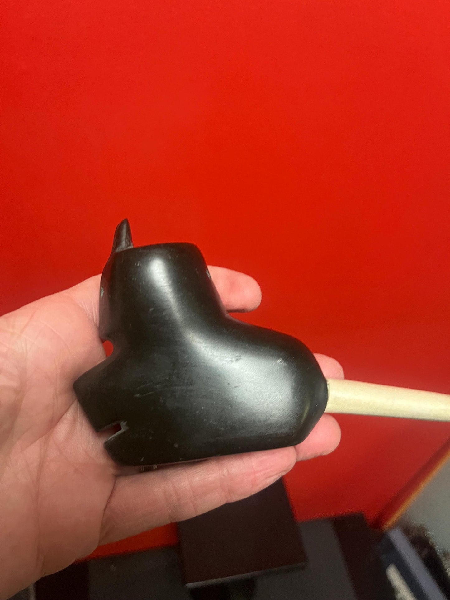 Antique stone  pipe  6 x 3 high  rare authentic piece with bone  early 1900s  indigenous Inuit - rare   wow -