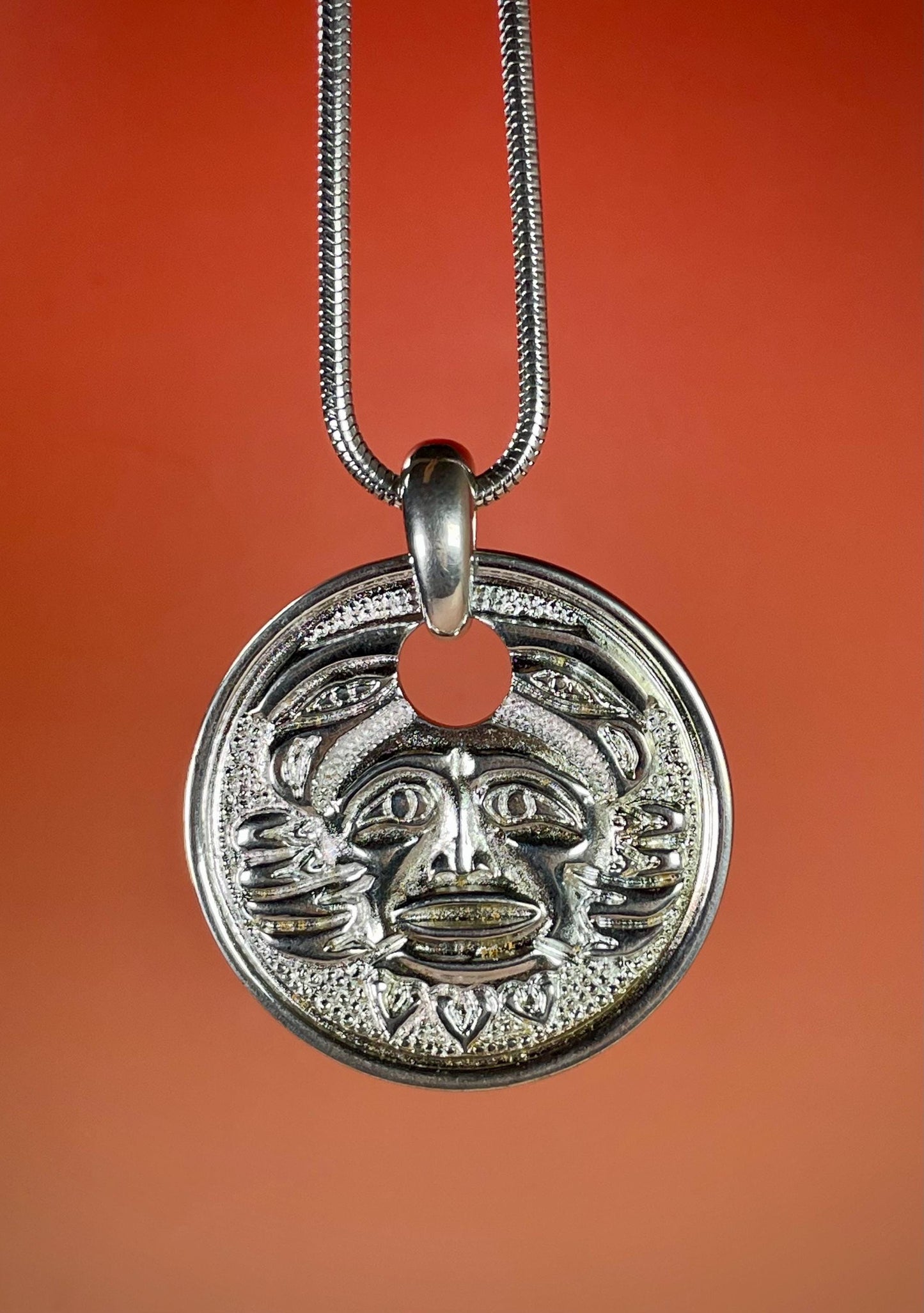 Pendant Necklace with Indigenous Design