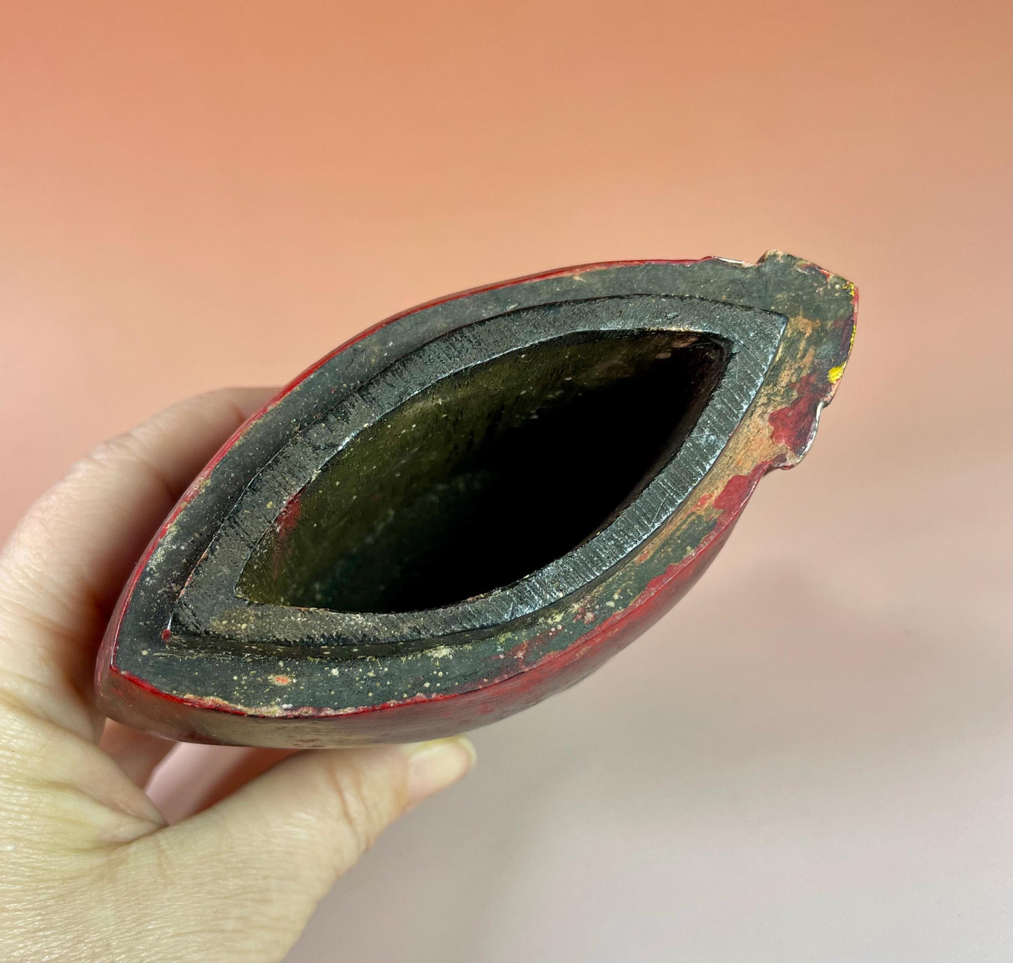 Old African Polychrome Painted Box