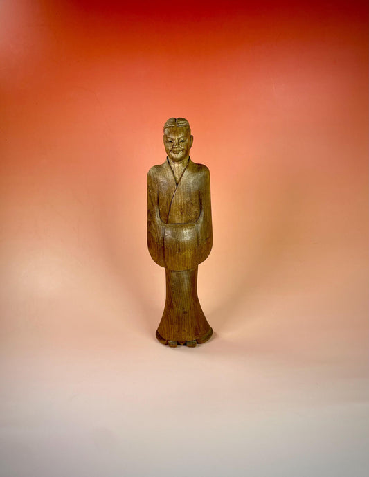 8.5 inch Asian Wooden Carved Statue
