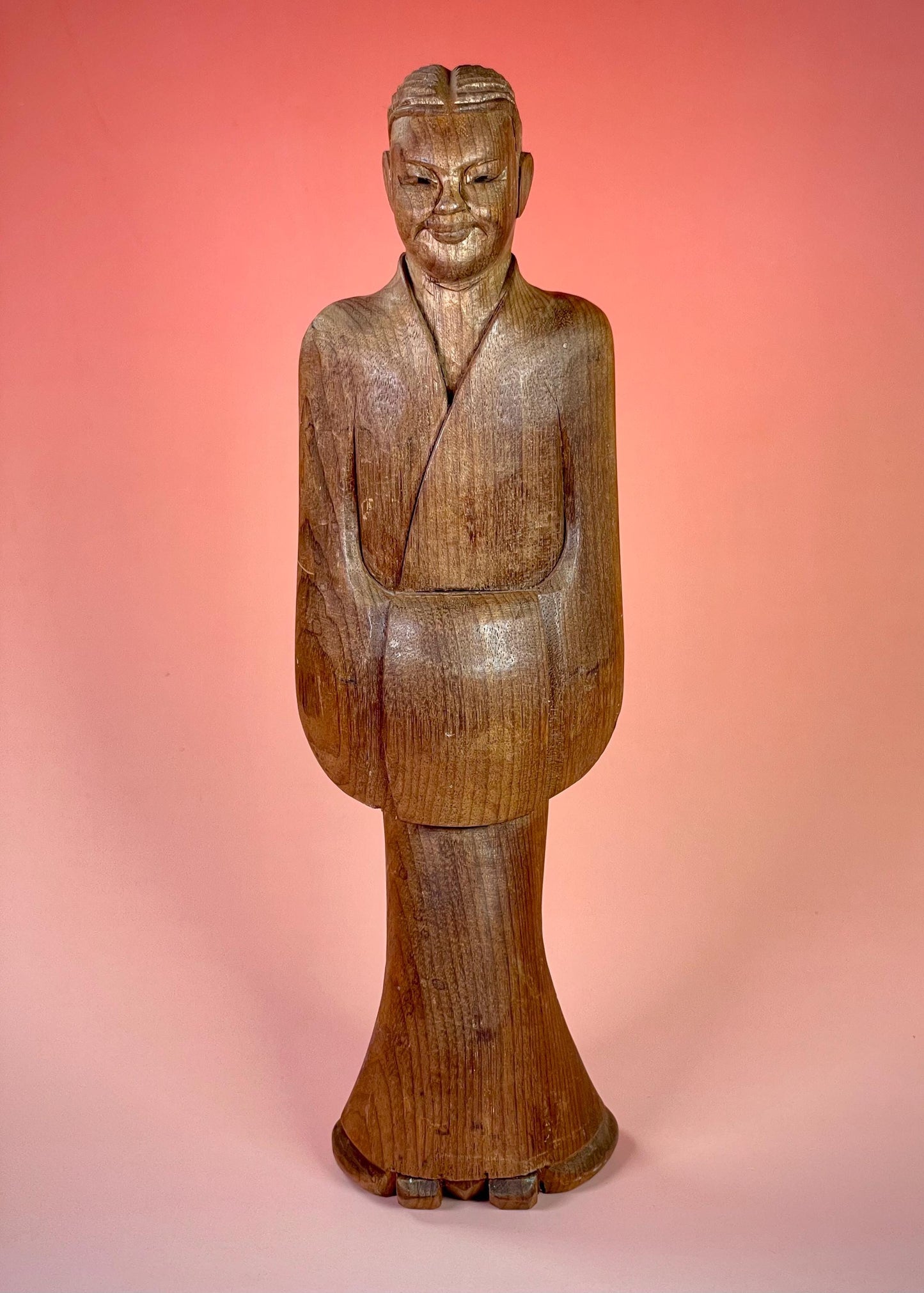 8.5 inch Asian Wooden Carved Statue