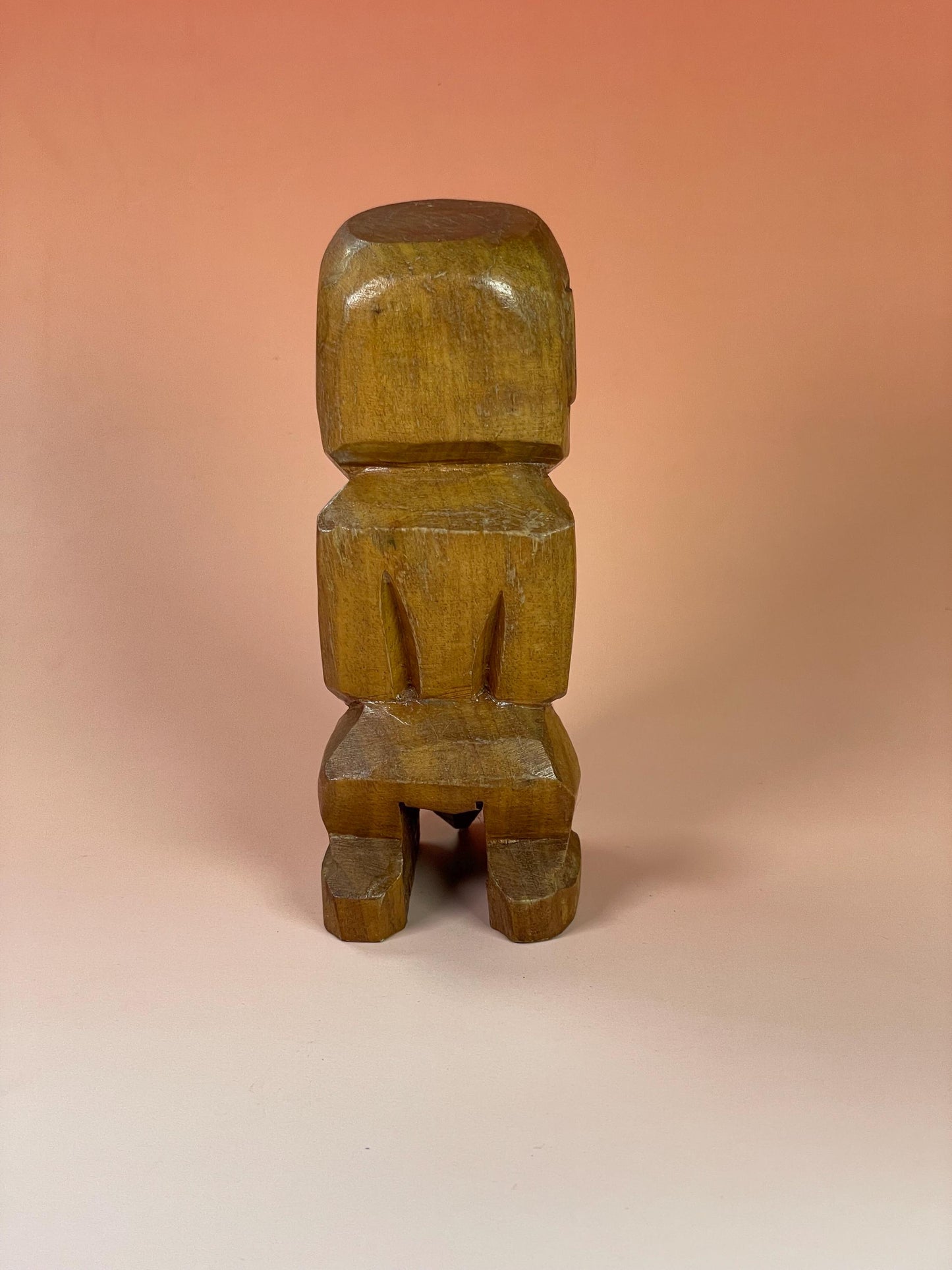 5 Vintage Carved Wooden Tiki Statue