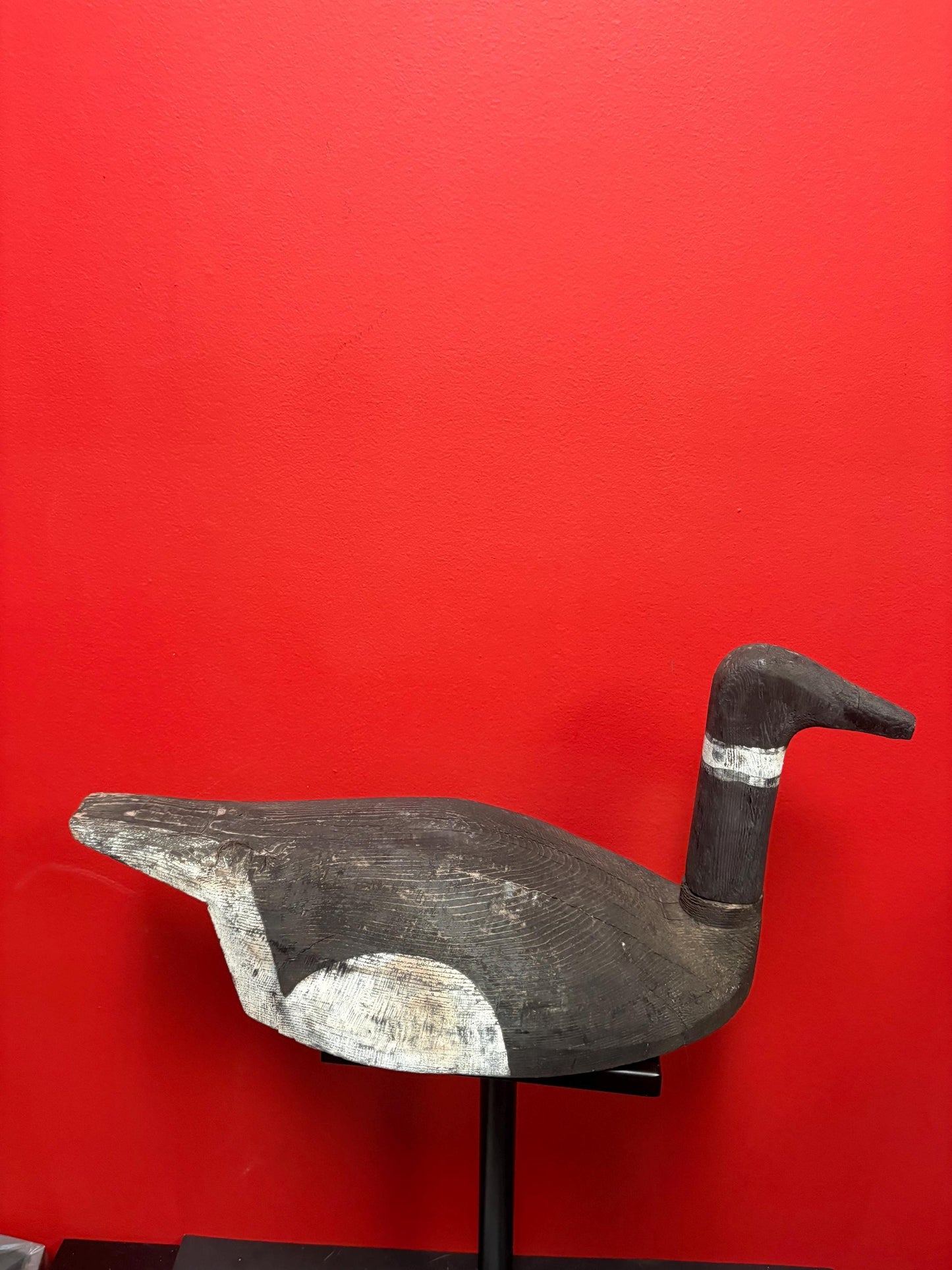 Gorgeous authentic 19 century Canadian primitive duck decoy  20 x 10 high great condition  a real masterpiece  Canadian goose