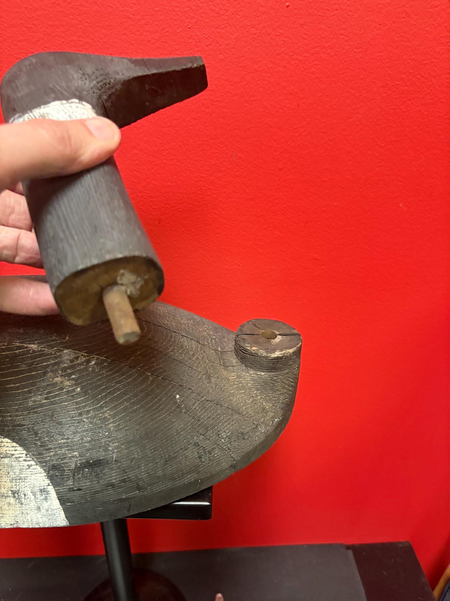 Gorgeous authentic 19 century Canadian primitive duck decoy  20 x 10 high great condition  a real masterpiece  Canadian goose