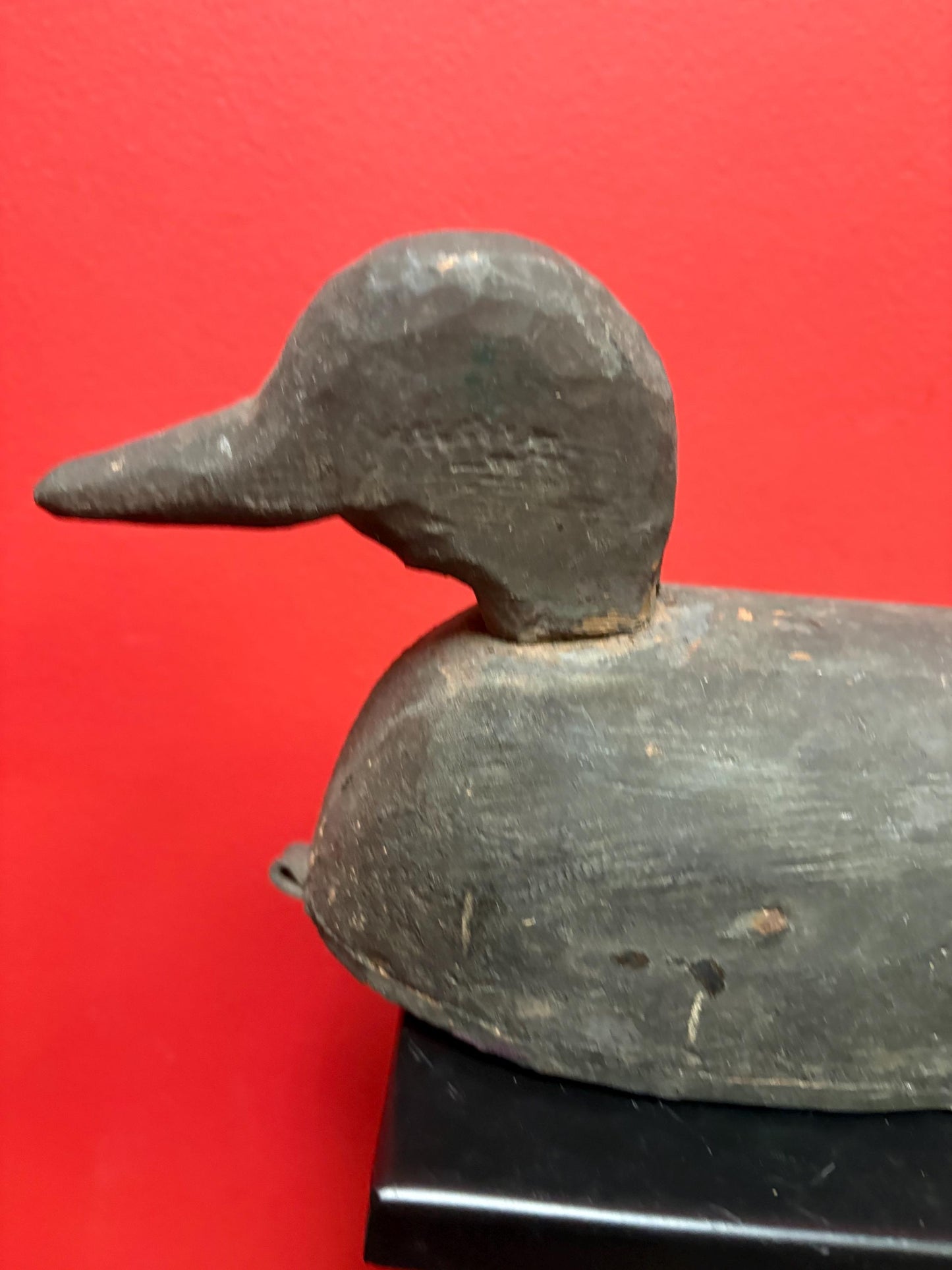 Beautiful primitive Canadian duck decoy 11 x 6 high in antique condition  wonderful example  duck decoy
