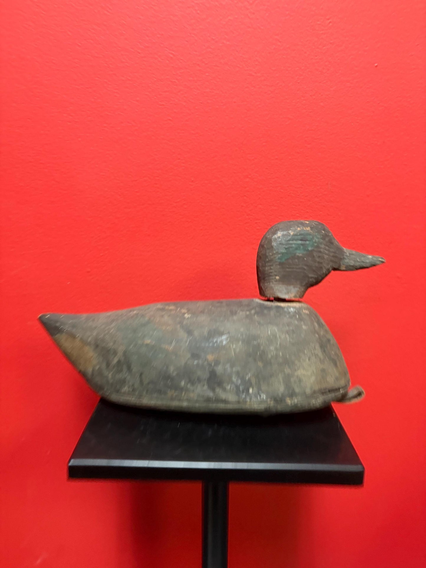 Beautiful primitive Canadian duck decoy 11 x 6 high in antique condition  wonderful example  duck decoy