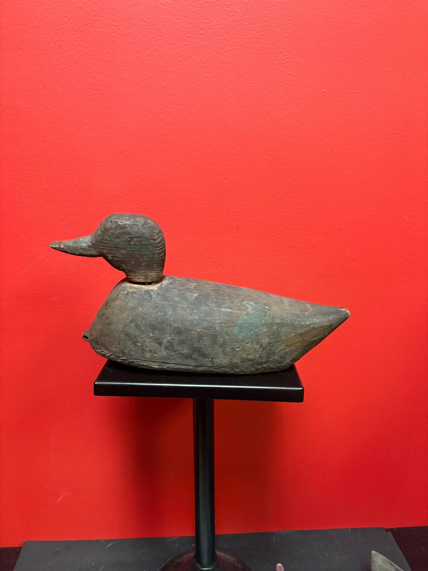 Beautiful primitive Canadian duck decoy 11 x 6 high in antique condition  wonderful example  duck decoy