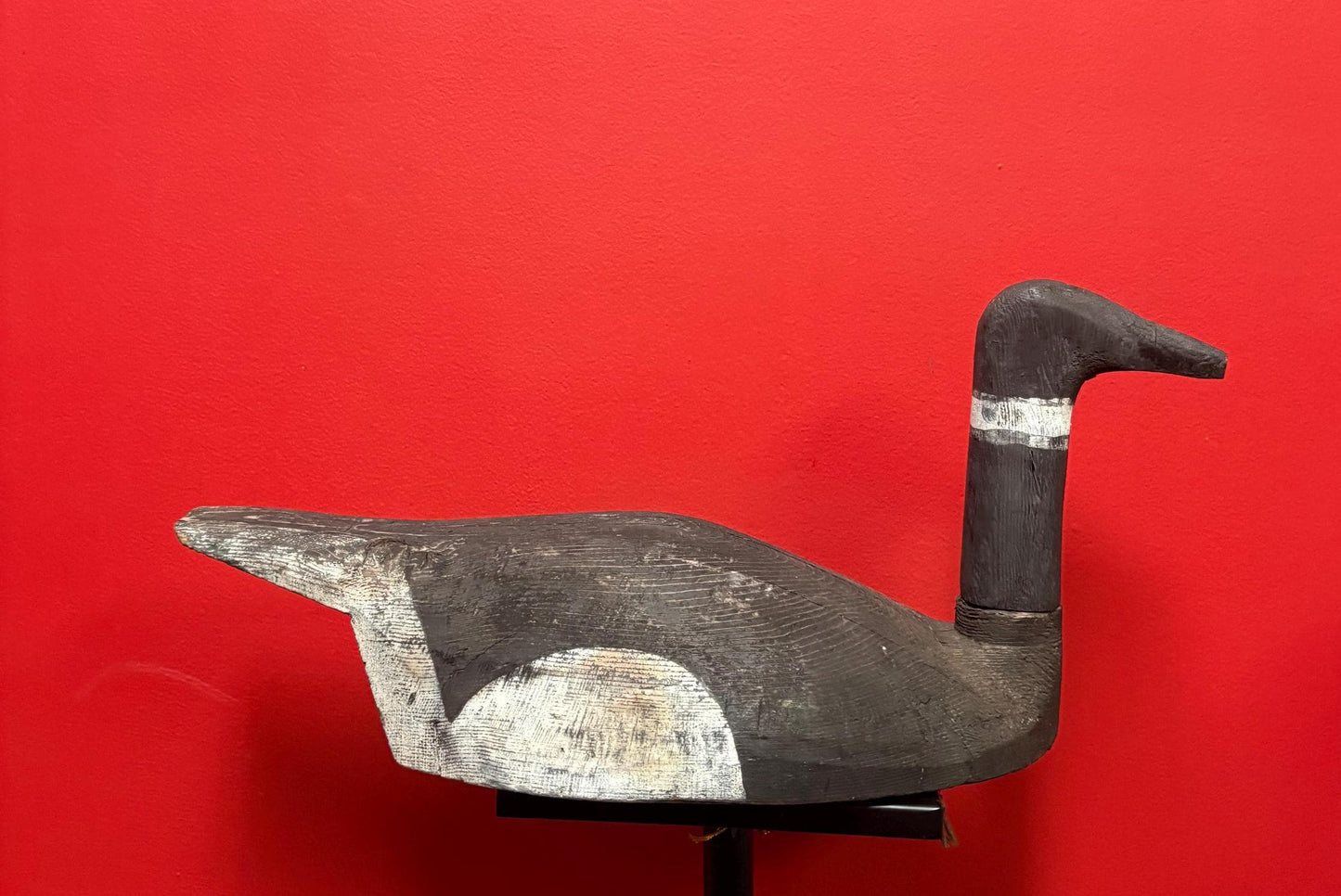 Gorgeous authentic 19 century Canadian primitive duck decoy  20 x 10 high great condition  a real masterpiece  Canadian goose