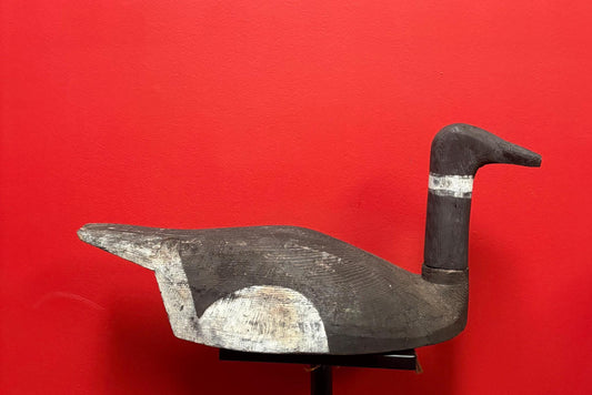 Gorgeous authentic 19 century Canadian primitive duck decoy  20 x 10 high great condition  a real masterpiece  Canadian goose