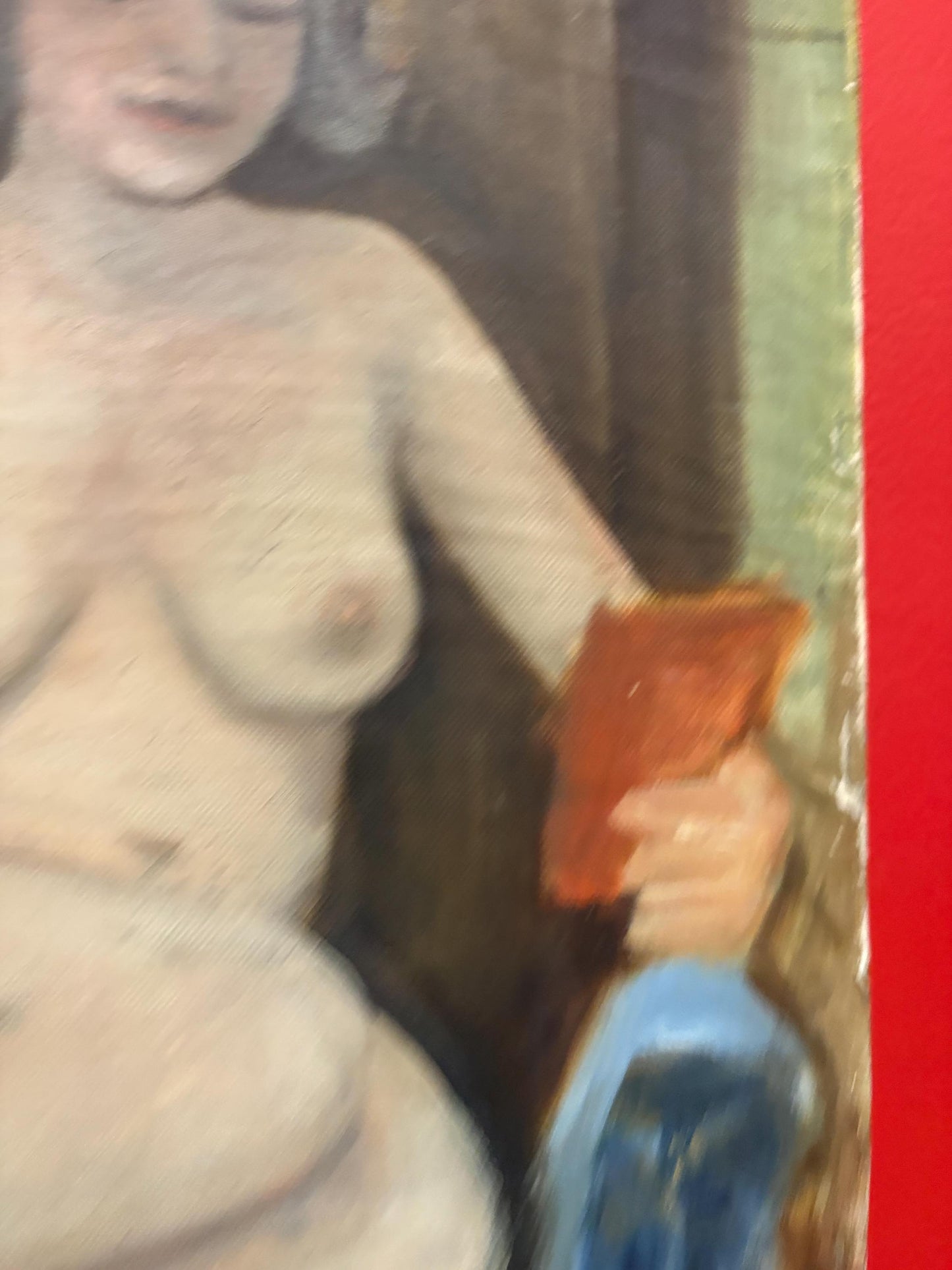 Absolutely beautiful 19th century 16 x 20 inch  oil painting on wood panel attributed to F Whale   wonderful detail in antique condition -