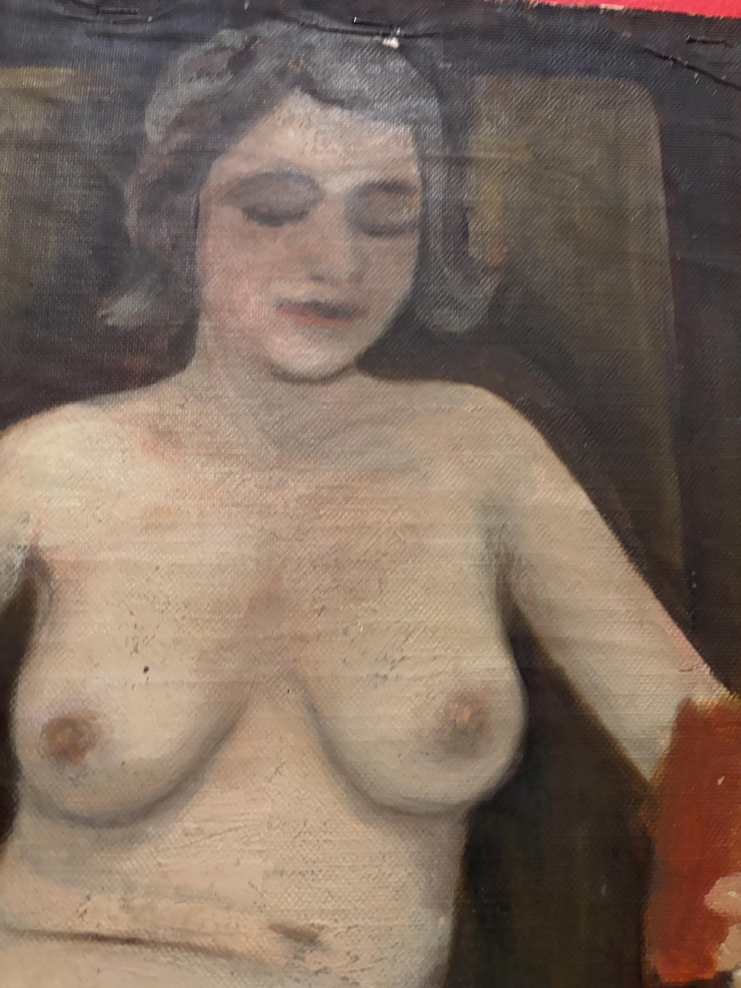 Absolutely beautiful 19th century 16 x 20 inch  oil painting on wood panel attributed to F Whale   wonderful detail in antique condition -