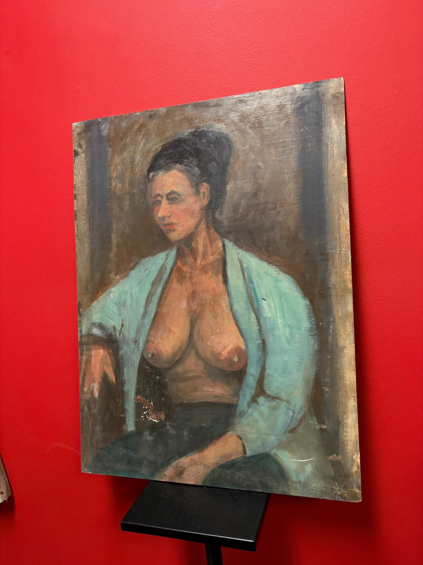 Absolutely beautiful 19th century 24 x 18“ oil painting on board by F Whale   wonderful detail in antique condition - see photos