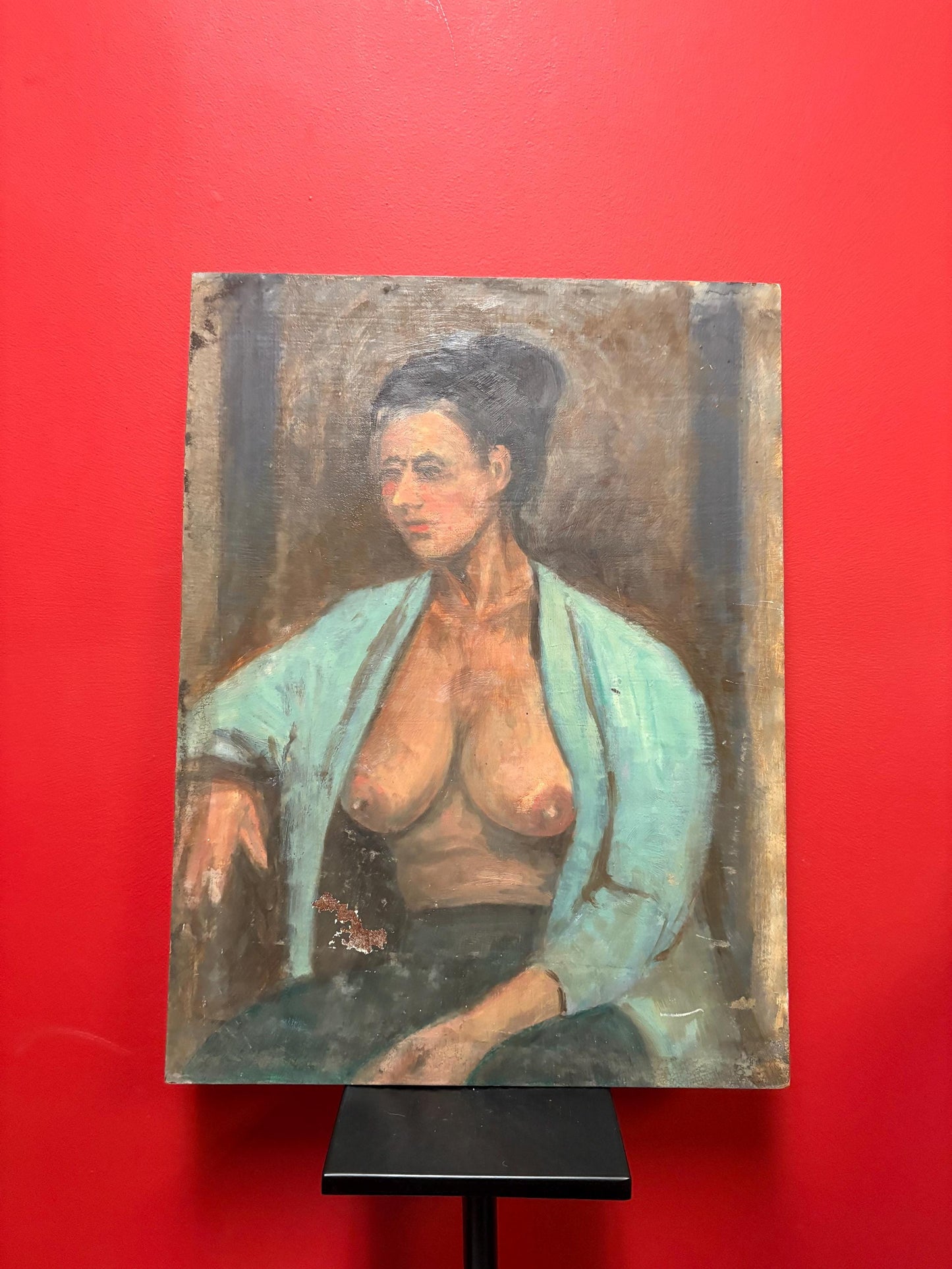 Absolutely beautiful 19th century 24 x 18“ oil painting on board by F Whale   wonderful detail in antique condition - see photos