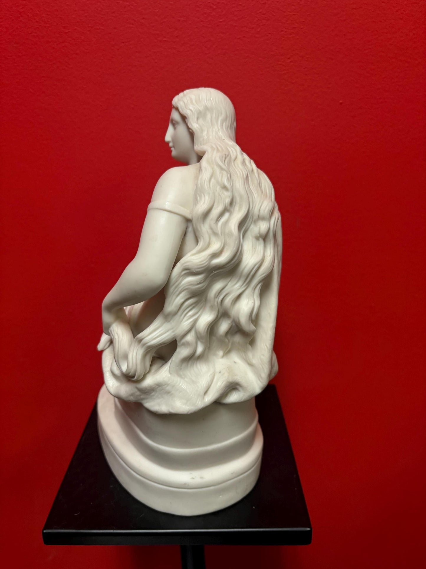 Fantastic early 19 century English porcelain nude wrapped in blanket and snake some marks etc   wonderful detail- 18 x 13“ wide