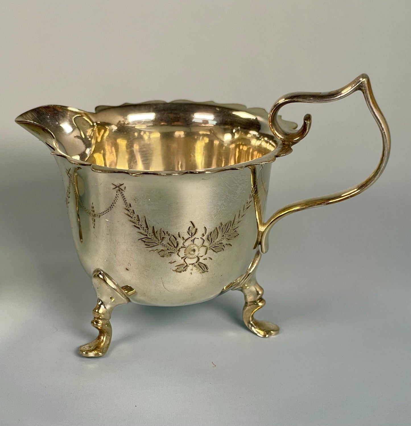 Silver plated cream and sugar  English beauties