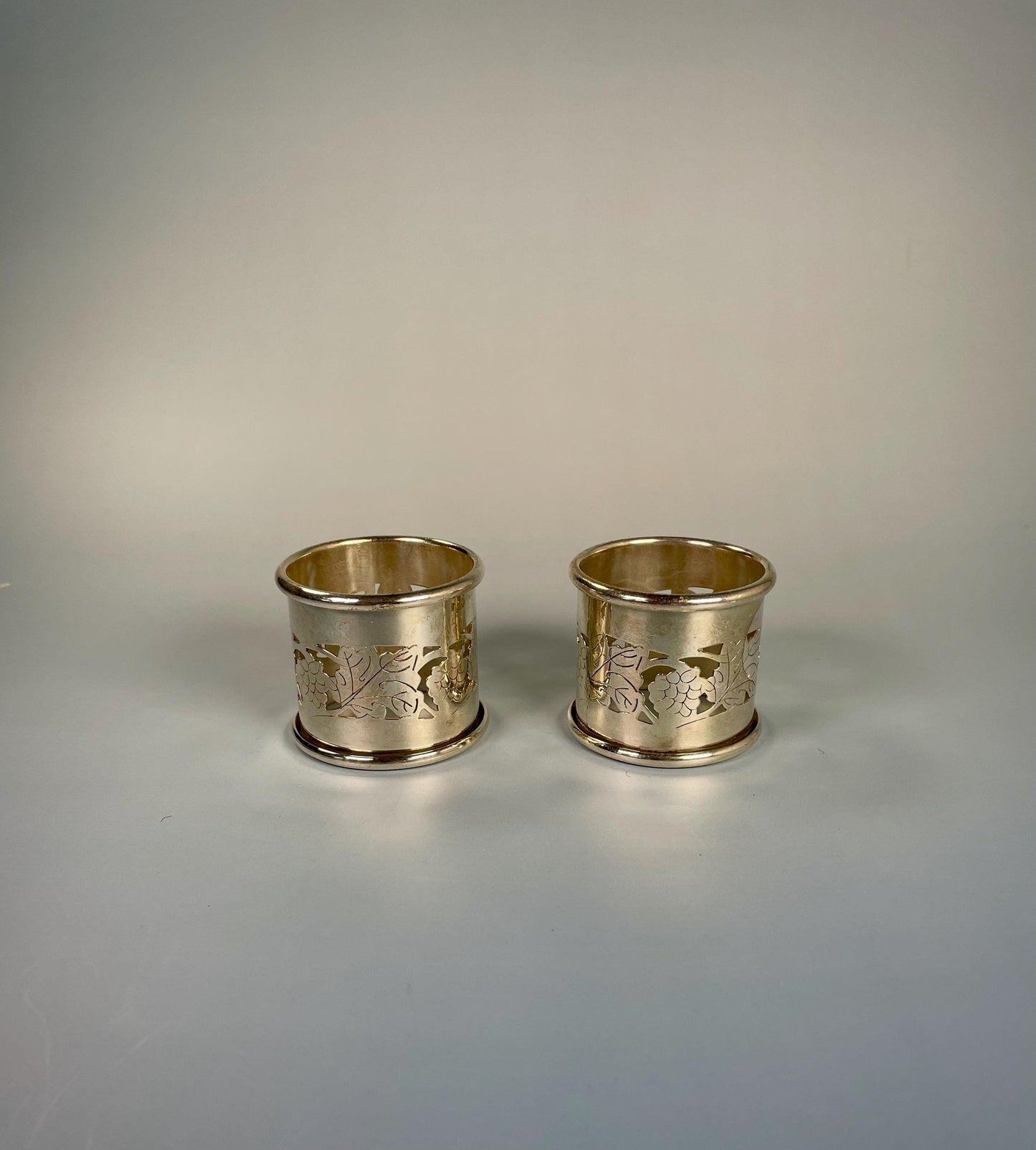 Set of 2 English Silver Plated Napkin Rings