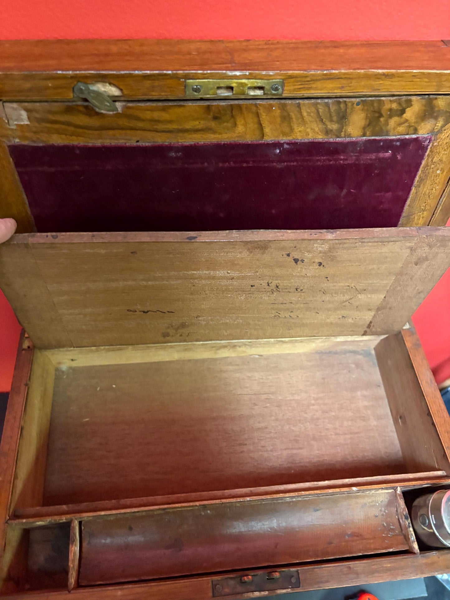 English antique 14 x 8 x 5.5 laptop desk not perfect so see photos and very very very good price  nice example