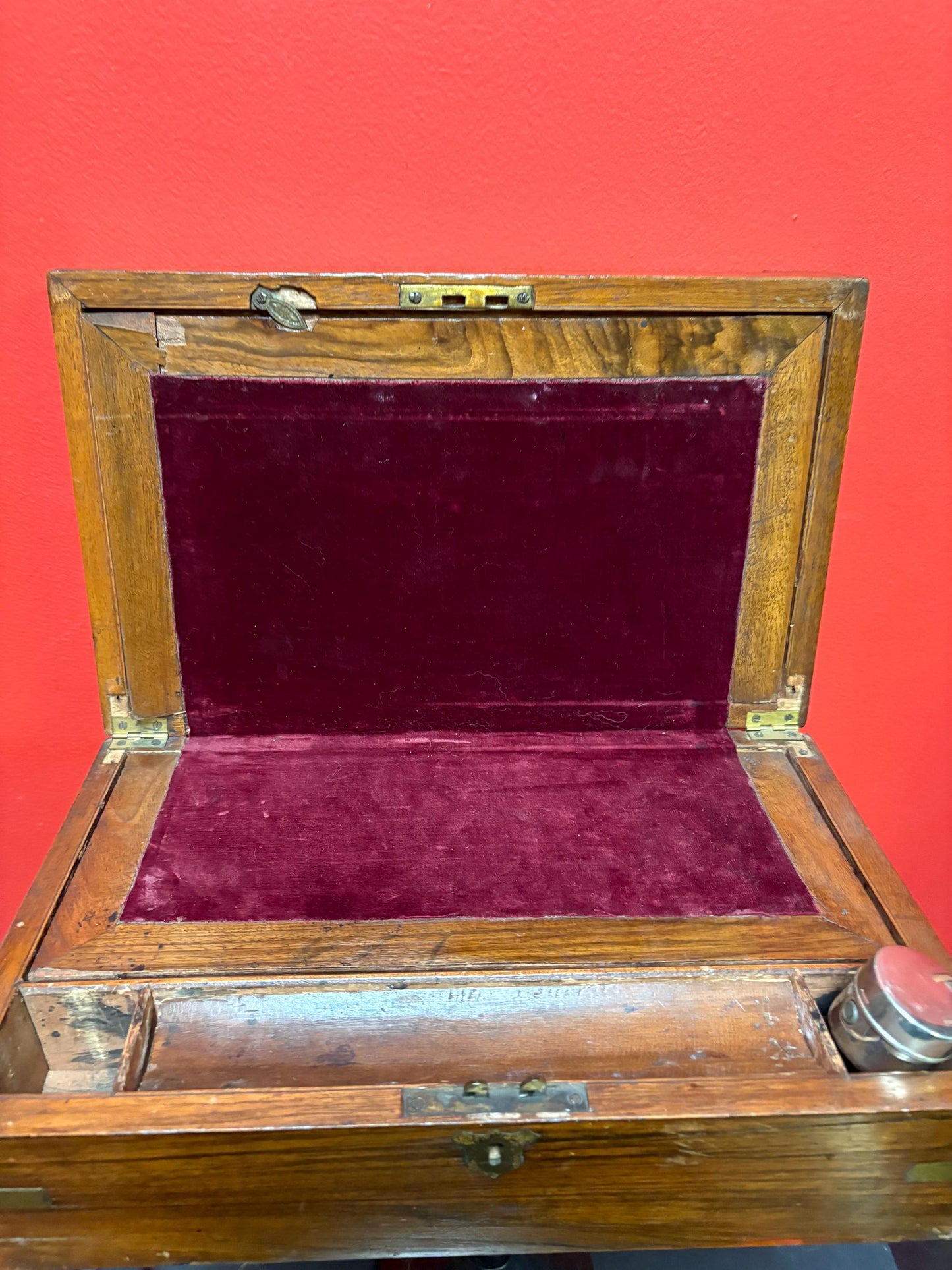 English antique 14 x 8 x 5.5 laptop desk not perfect so see photos and very very very good price  nice example