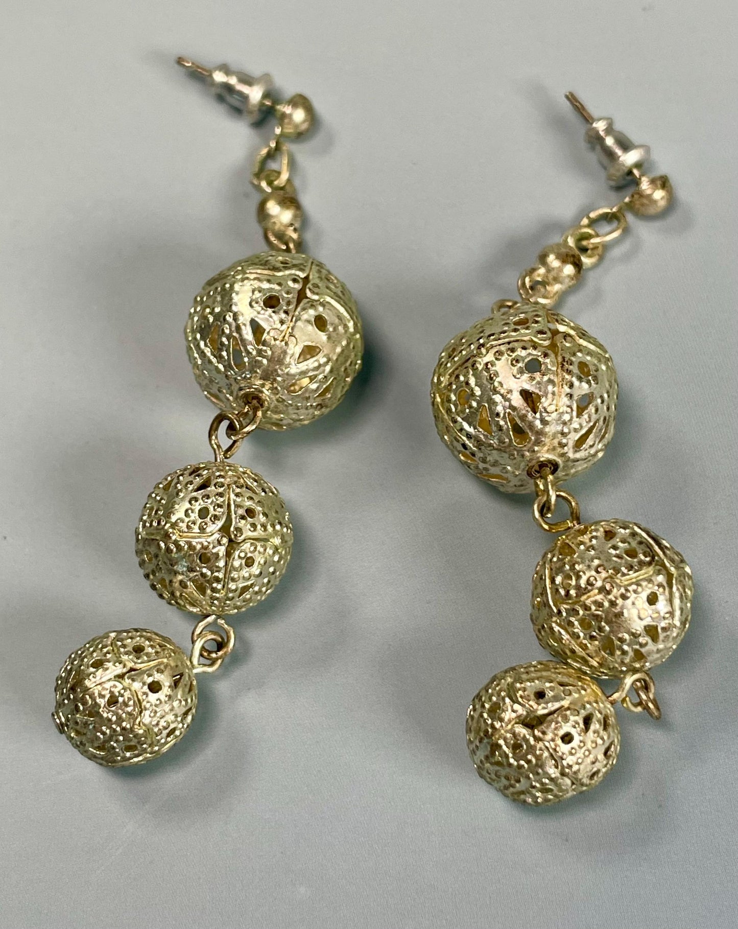 2.5 inch Untested Silver Earrings