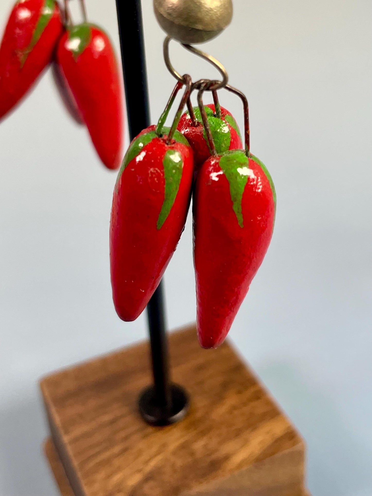 2.5 inch Hot Pepper Earrings