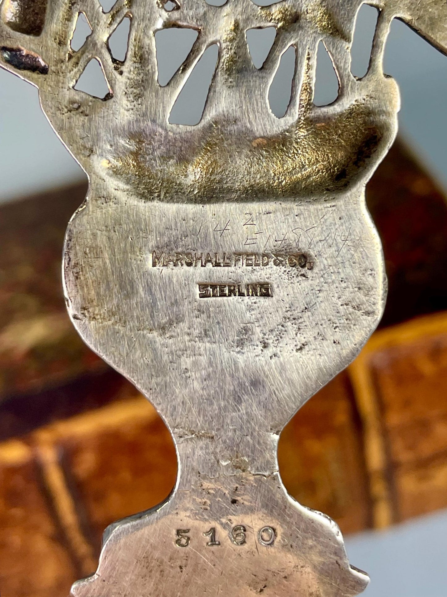 Absolutely Amazing Antique American Sterling Tea Strainer  Nautical Theme