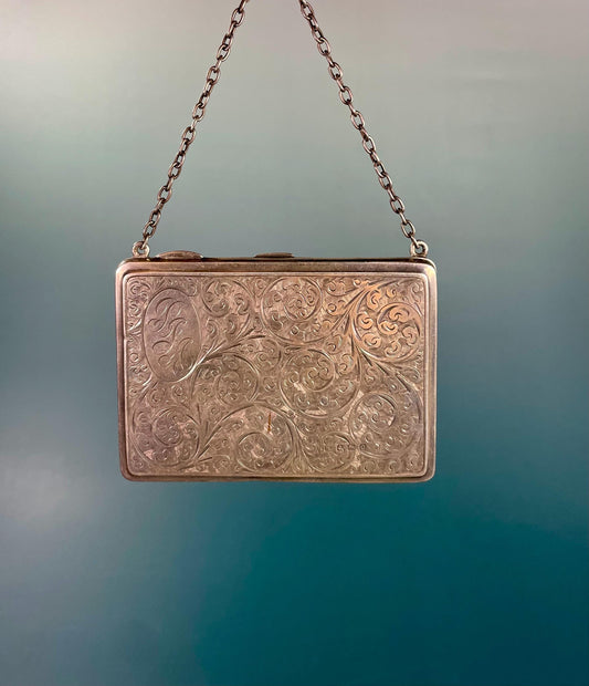 4 x 3 inch English Sterling Silver Purse Wallet