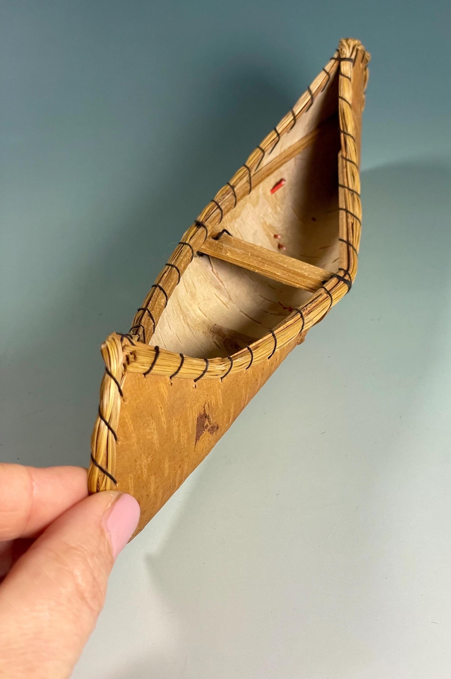 Canadian Vintage Birch Bark Canoe