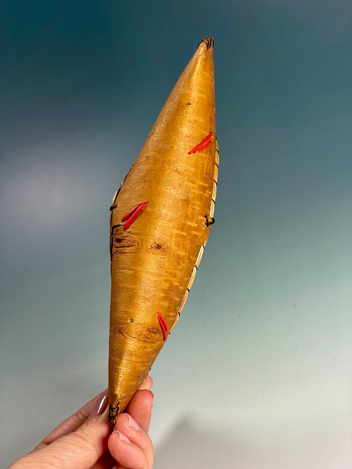 Canadian Vintage Birch Bark Canoe