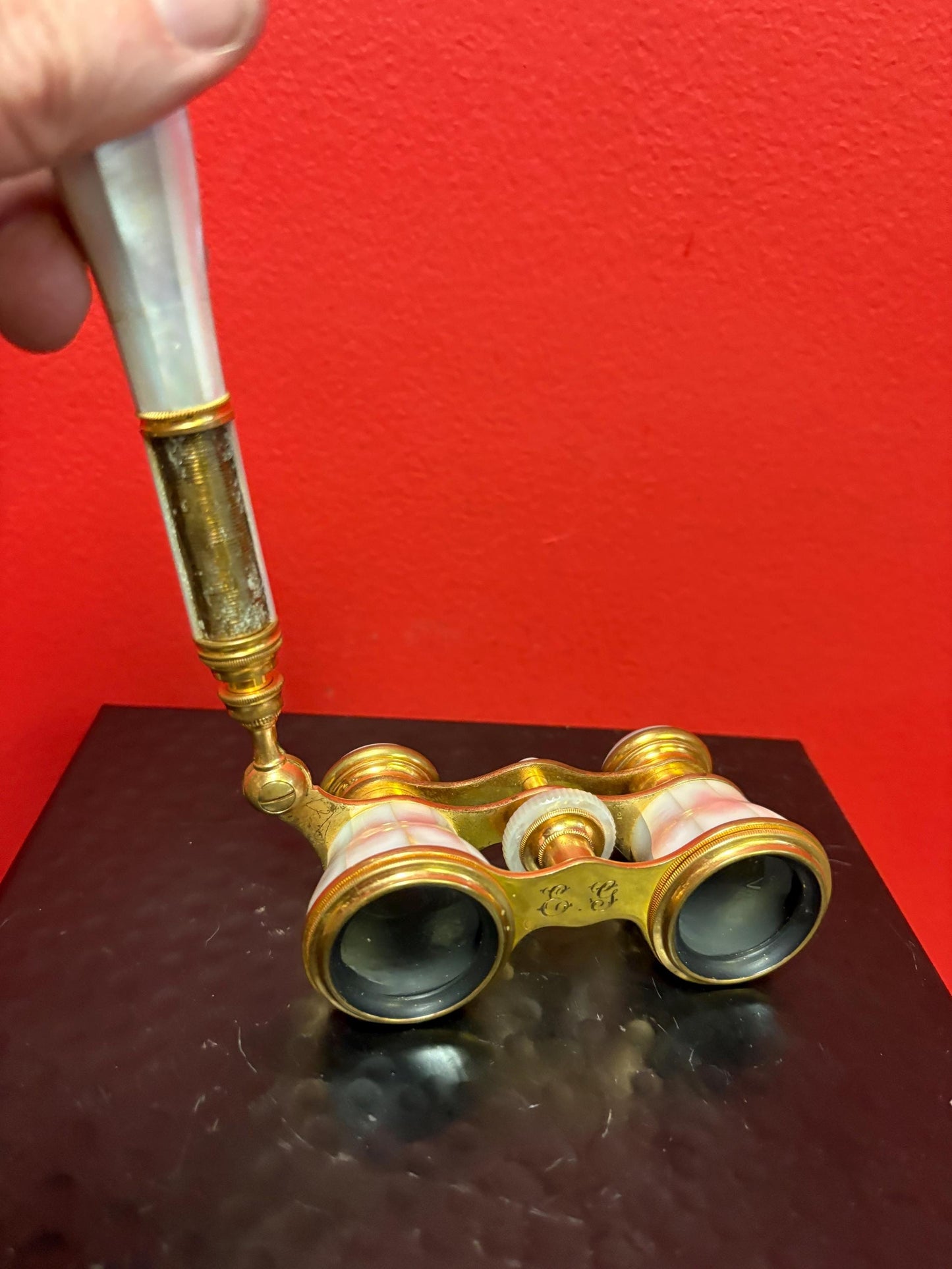 Stunning BIRKS Vancouver, antique mother of Pearl opera  glasses with tiny damage  great price  4 x 6 long