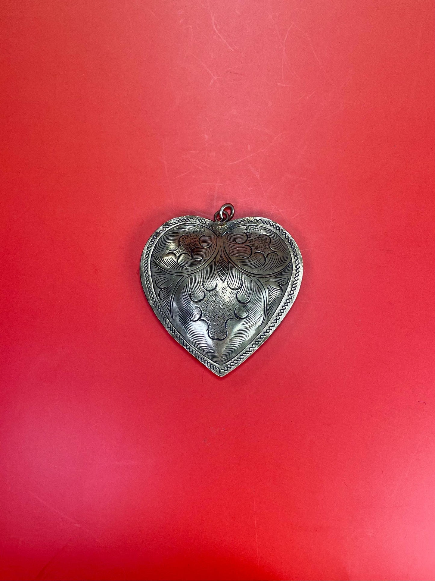 Fabulous 2.5 inch Metal Heart pendant  Stunning piece and perfect for a gift