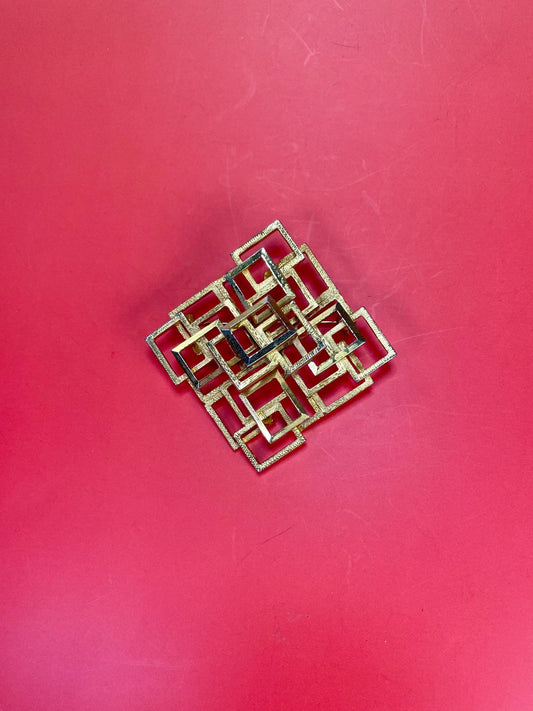 Approximately 2.5 inch Cool Brutalist Brooch