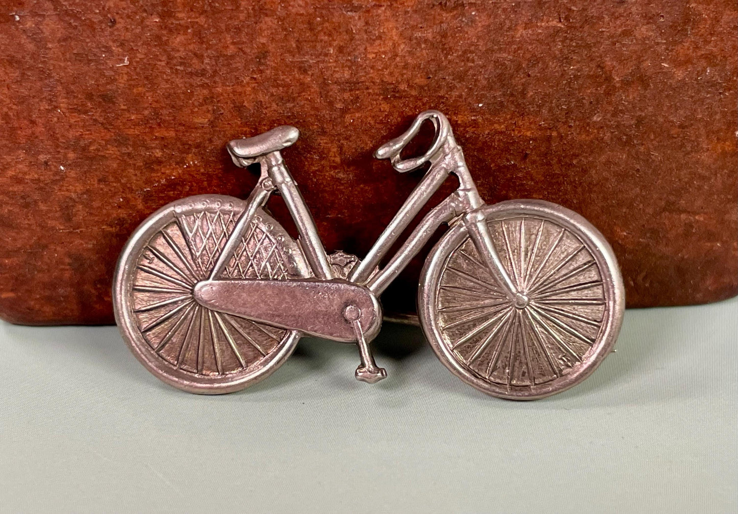 Sterling Silver Bicycle Brooch