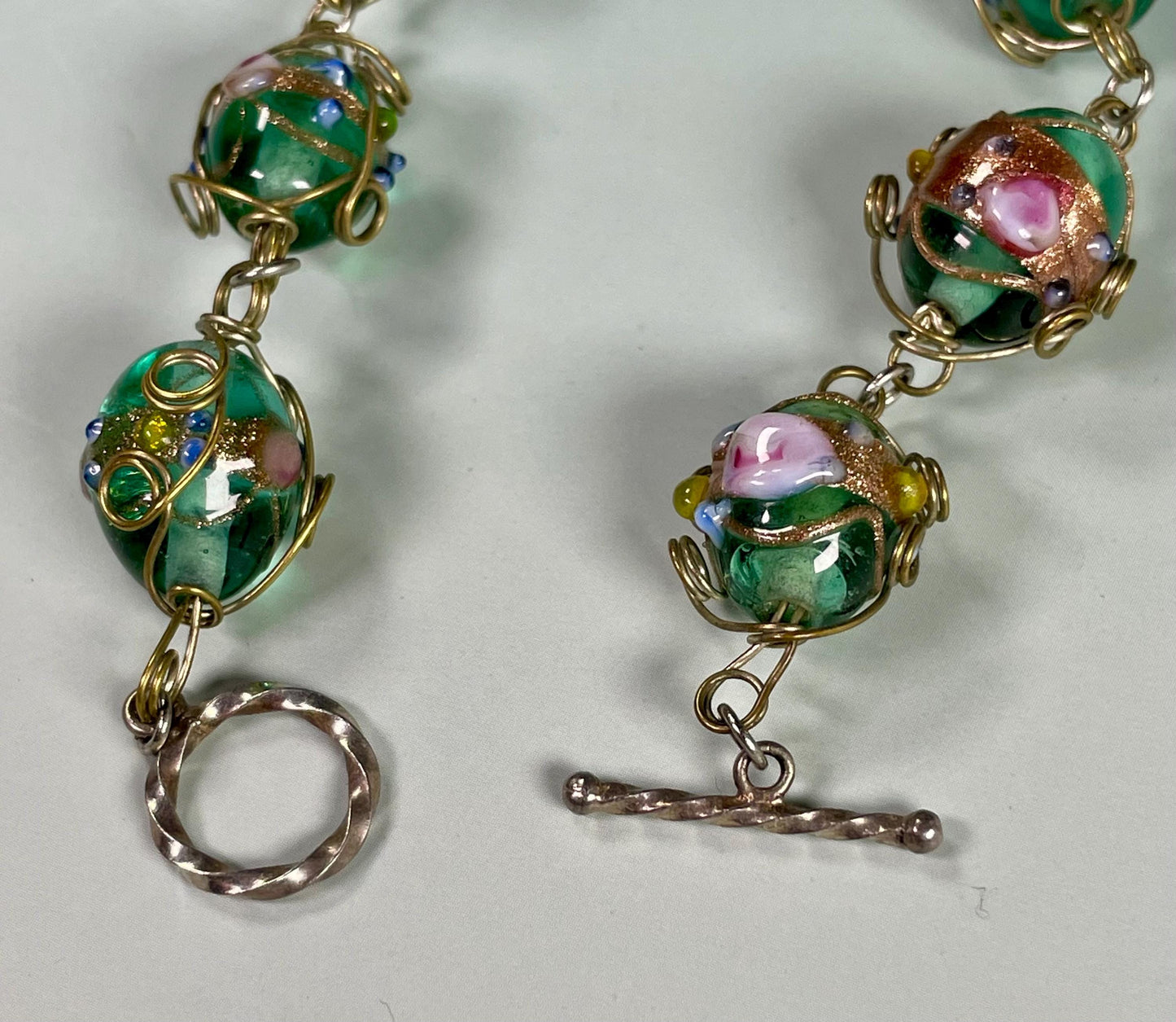 Lovely Enamelled Glass Bracelet