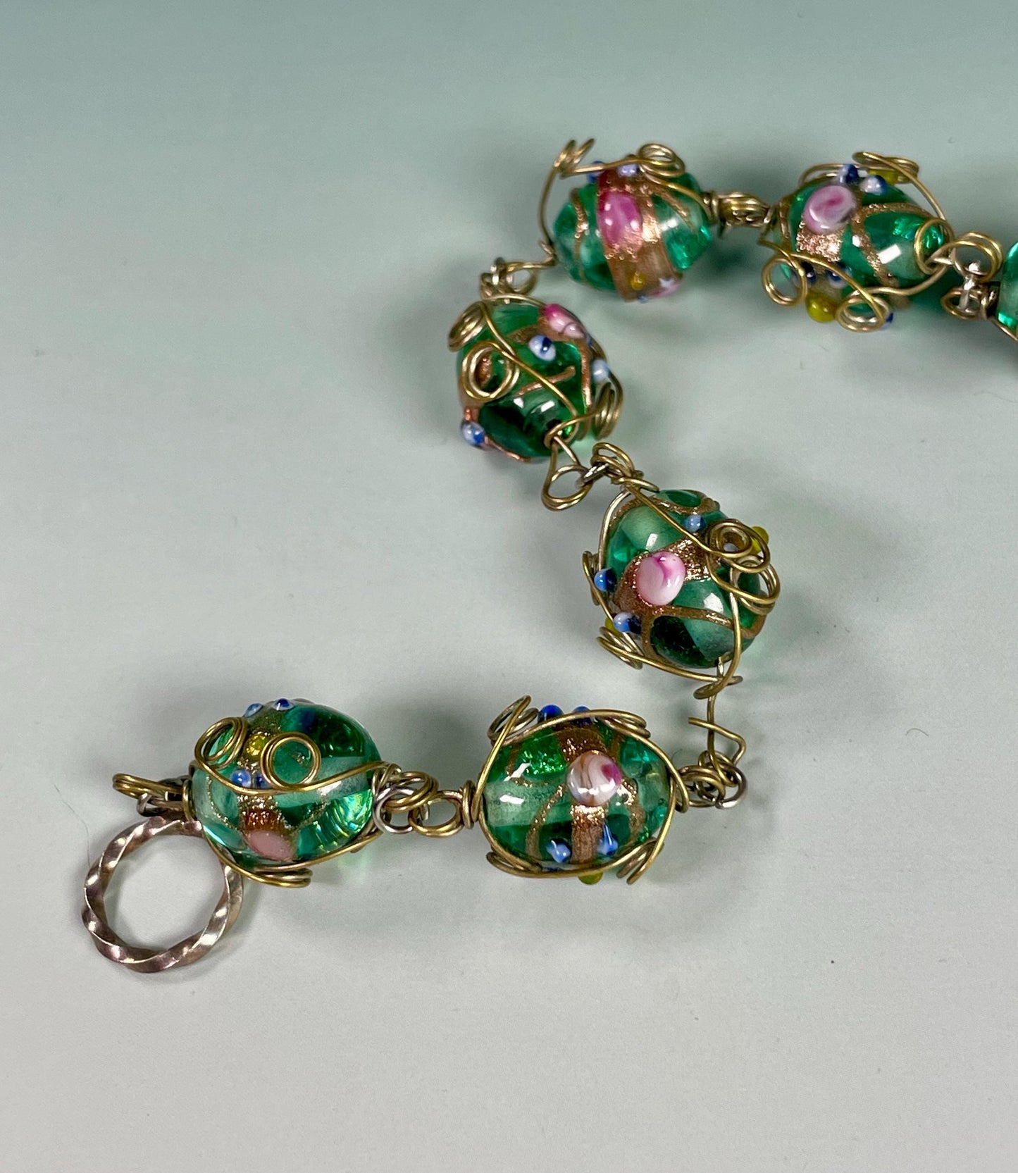Lovely Enamelled Glass Bracelet