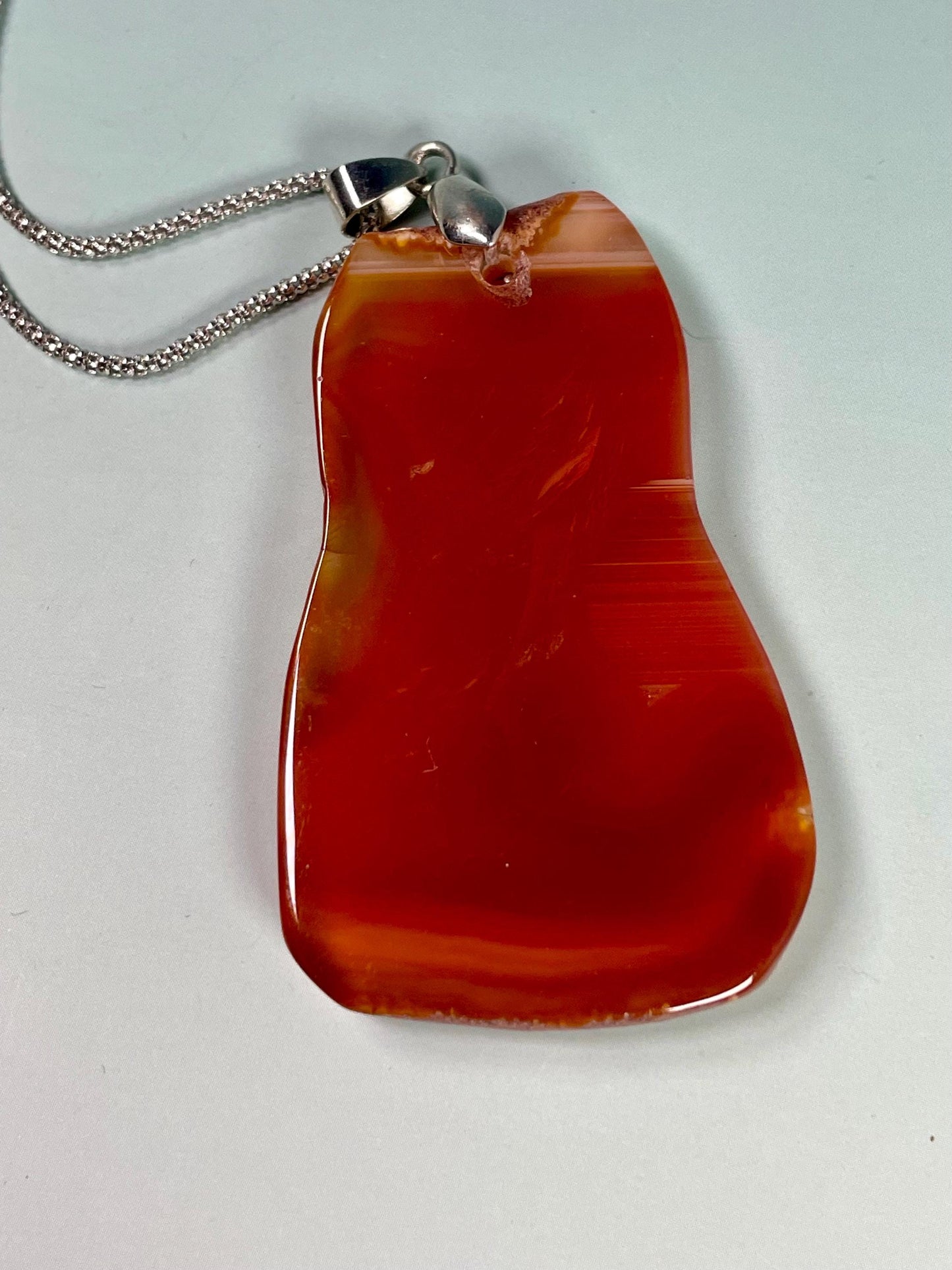 Polished Agate Pendant Necklace