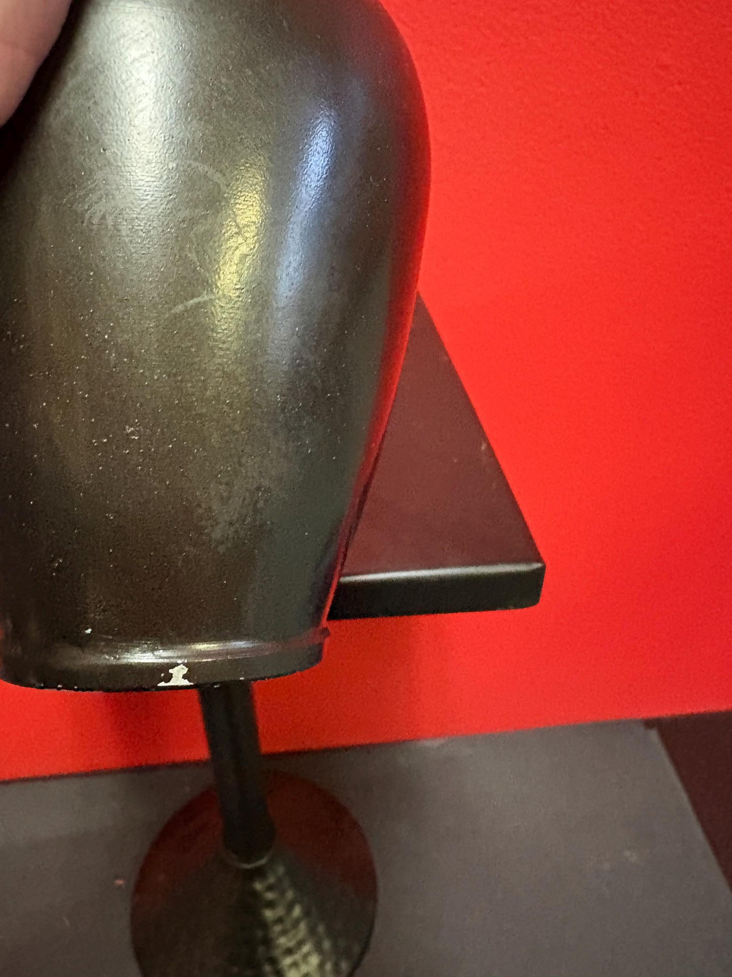 Lovely old 5 inch tall Japanese bronze vase  butterfly and flowers  see photos  great value