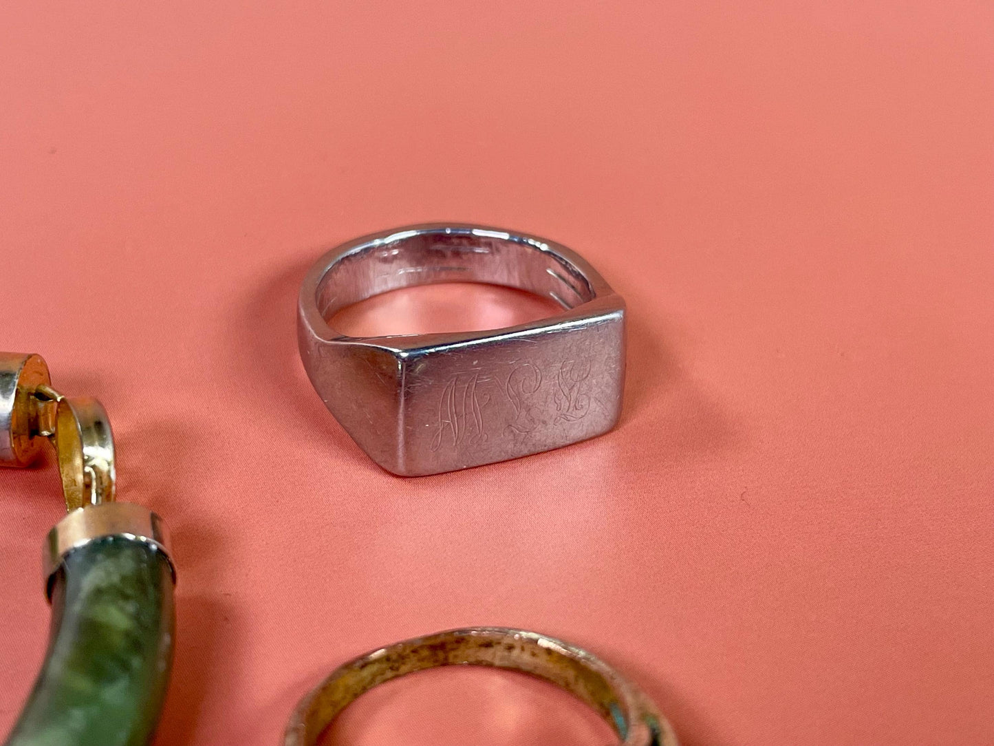 Jade Bracelet and Two Rings