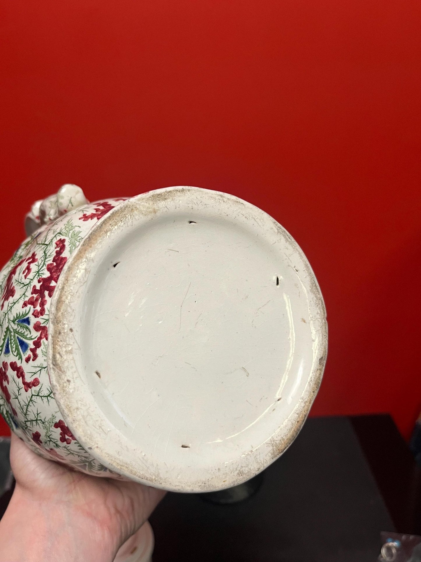 Stunning antique early 19 century flower porcelain jug  English beauty  see photos  great for flowers perfect condition