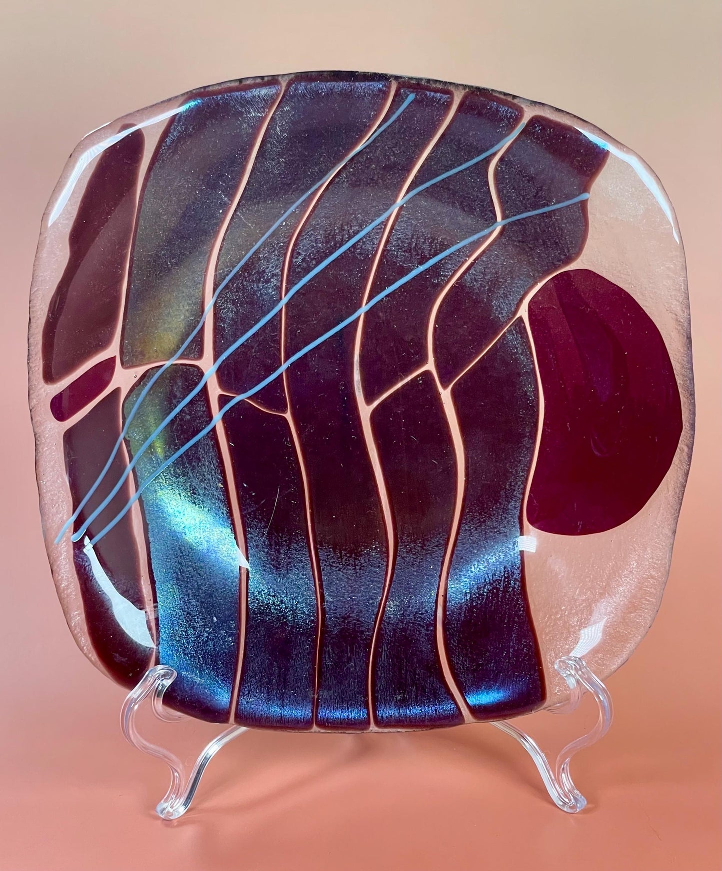 7.5 inch Artisan Glass Decorative Plate