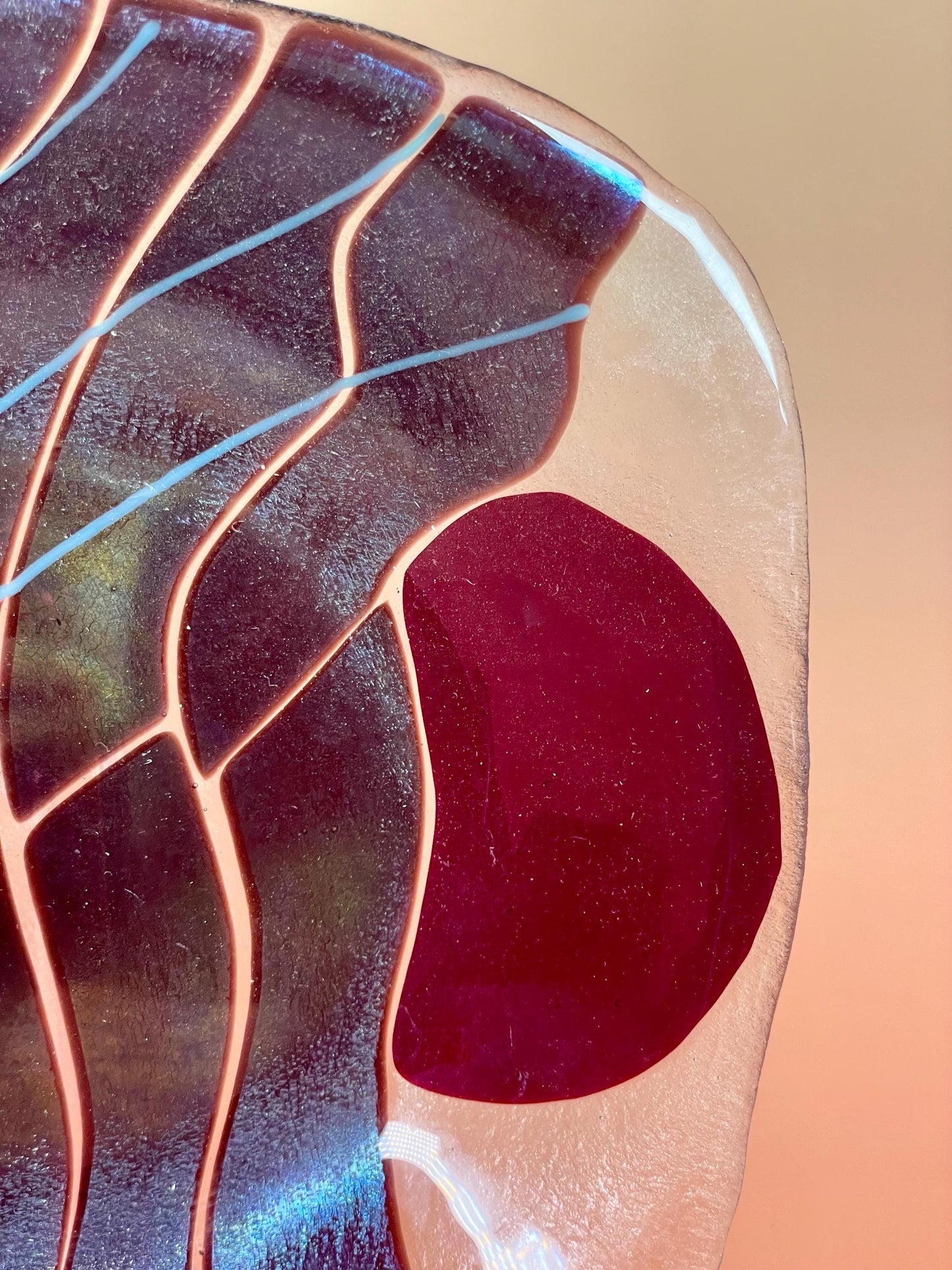 7.5 inch Artisan Glass Decorative Plate